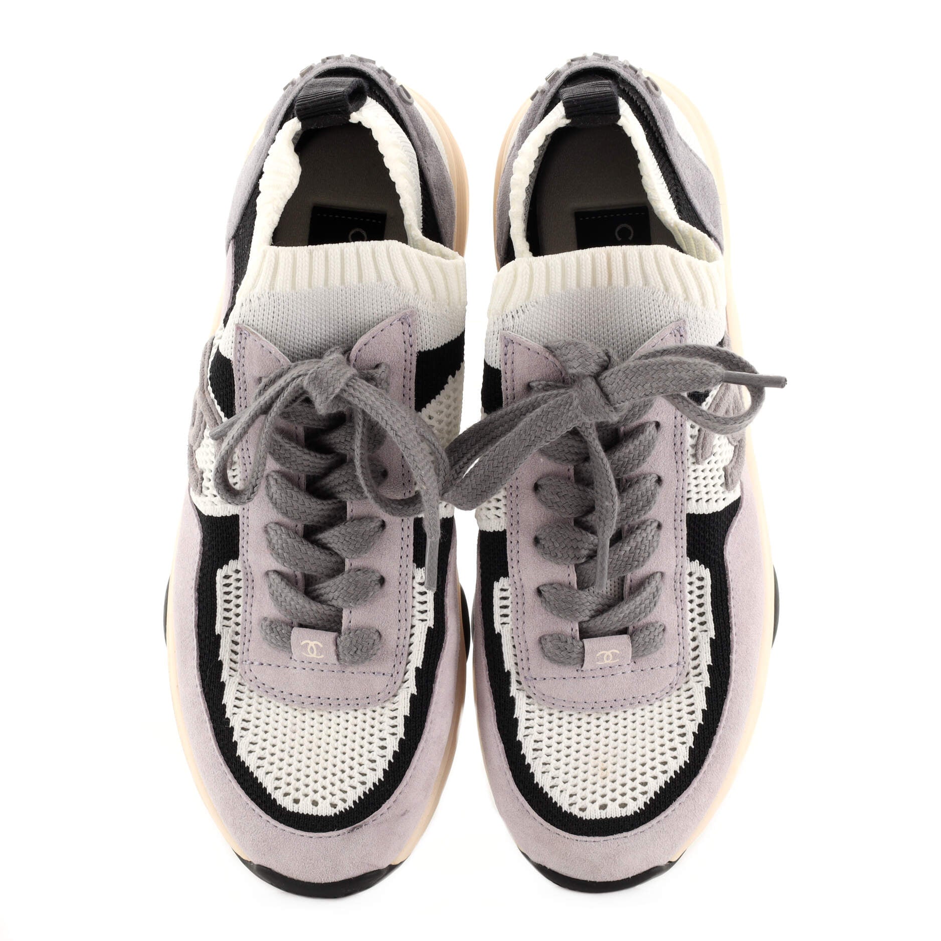 Women's CC Low-Top Sneakers Suede and Mesh