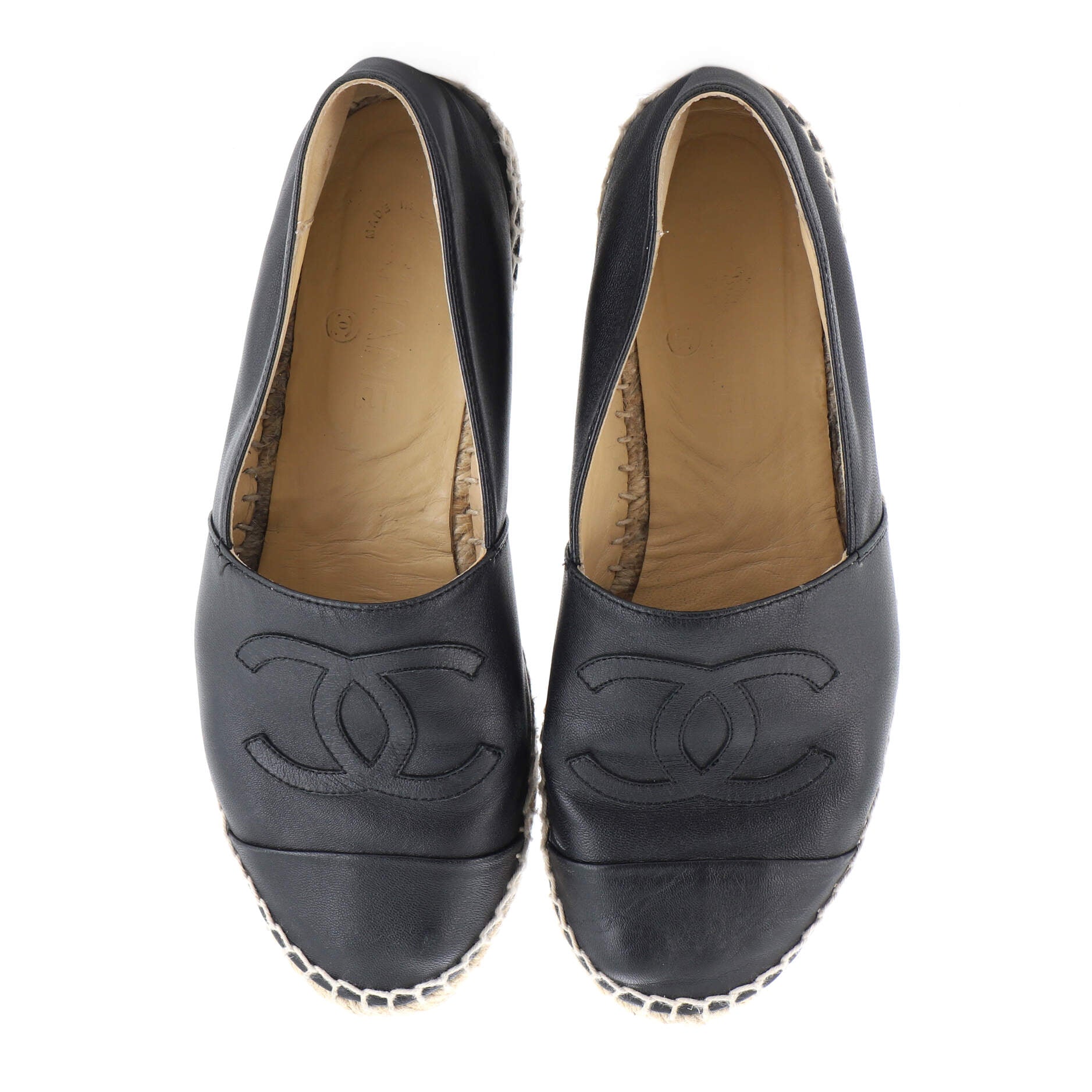 Women's CC Cap Toe Espadrilles Leather