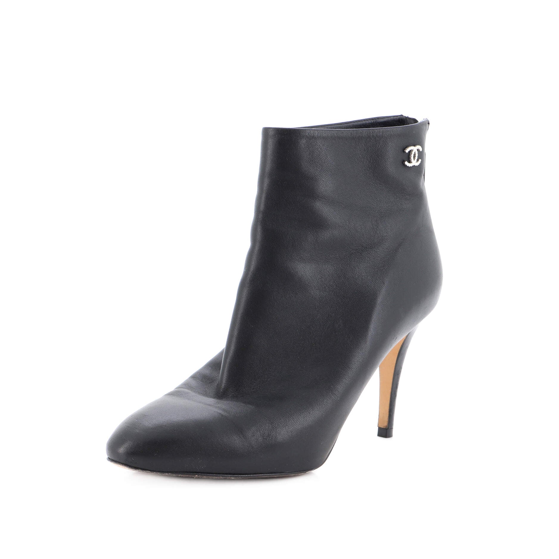 Women's CC Heeled Ankle Boots Leather