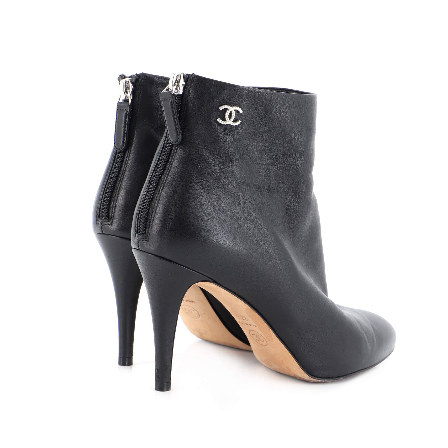 Women's CC Heeled Ankle Boots Leather