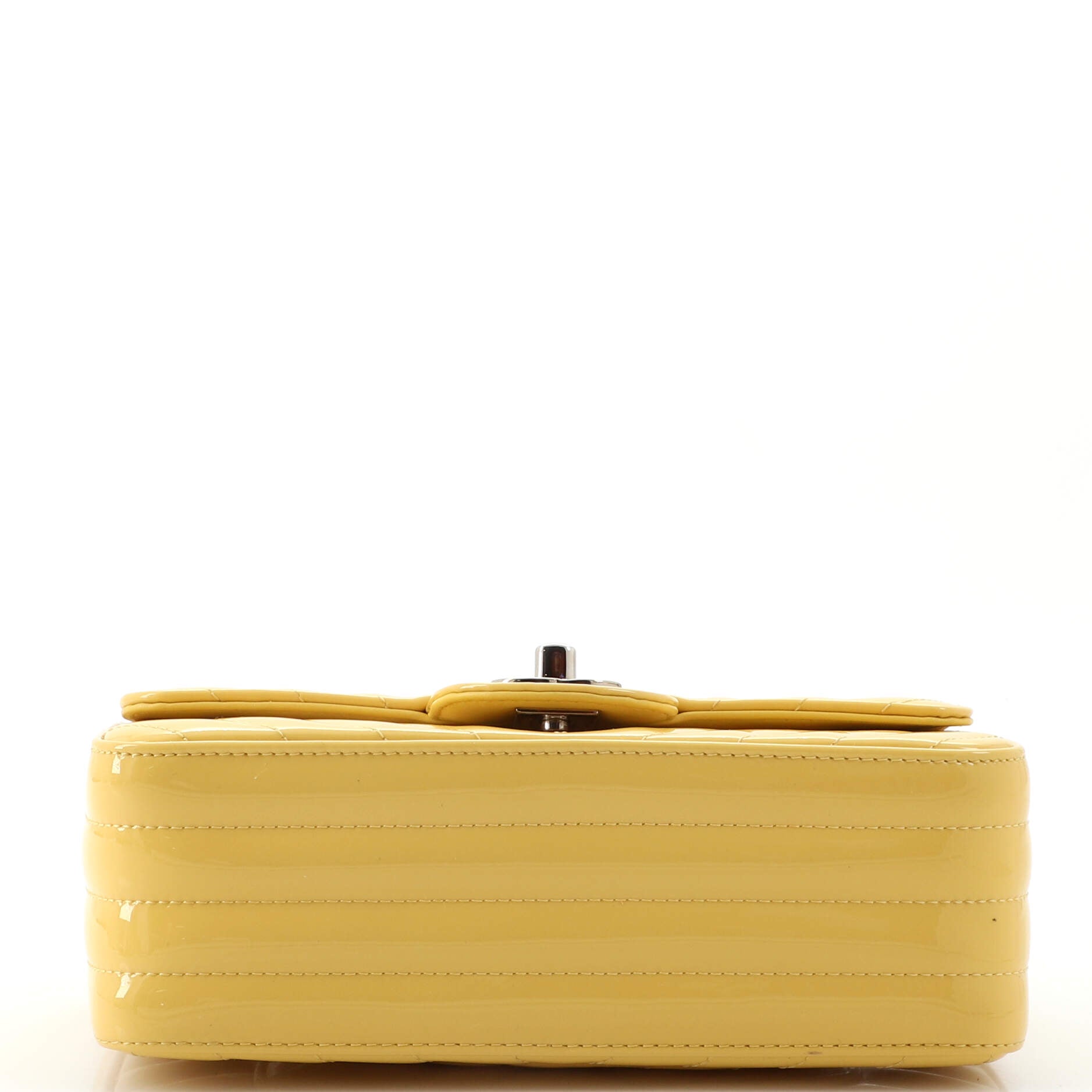Classic Single Flap Bag Chevron Patent Mini