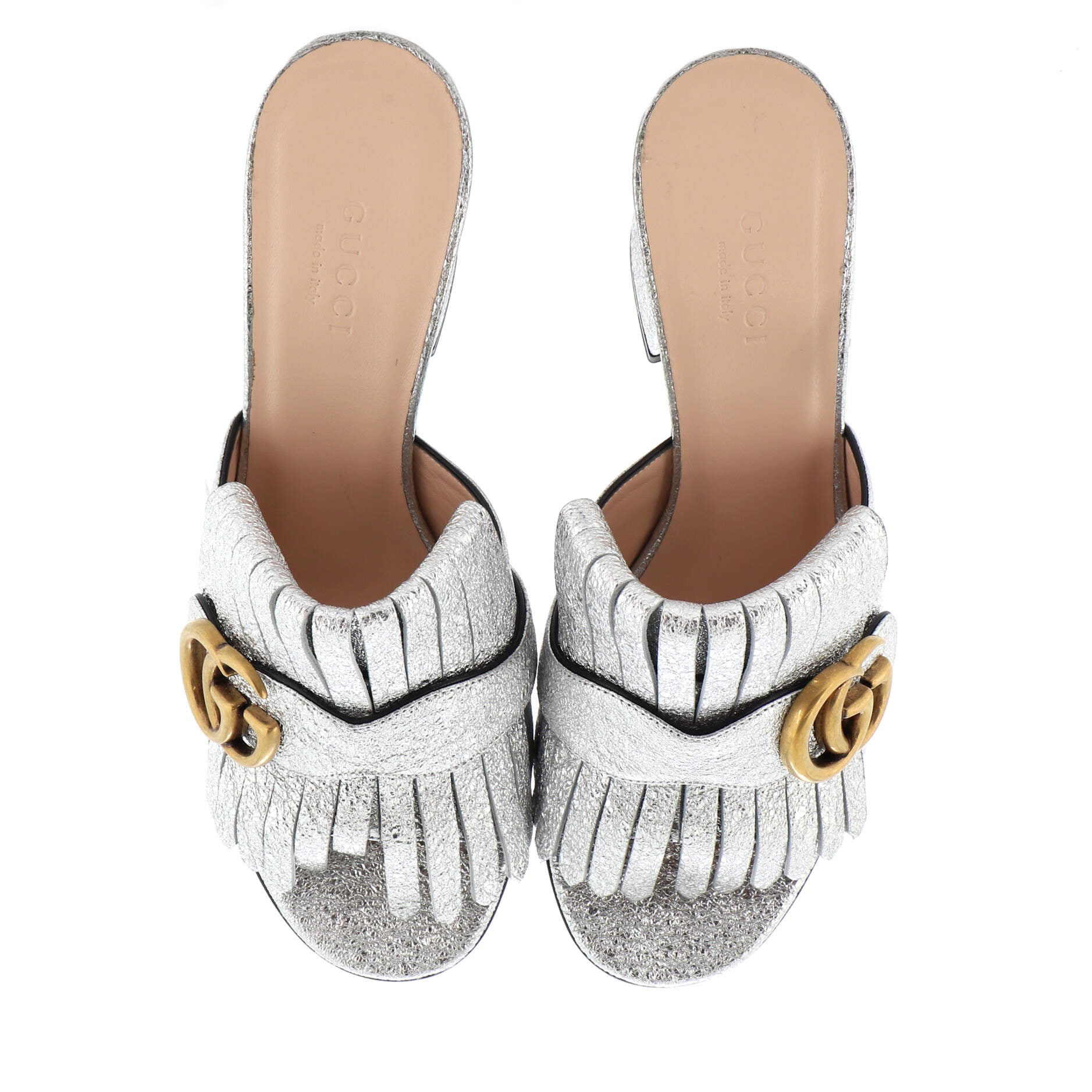 Women's GG Marmont Fringed Pumps Leather