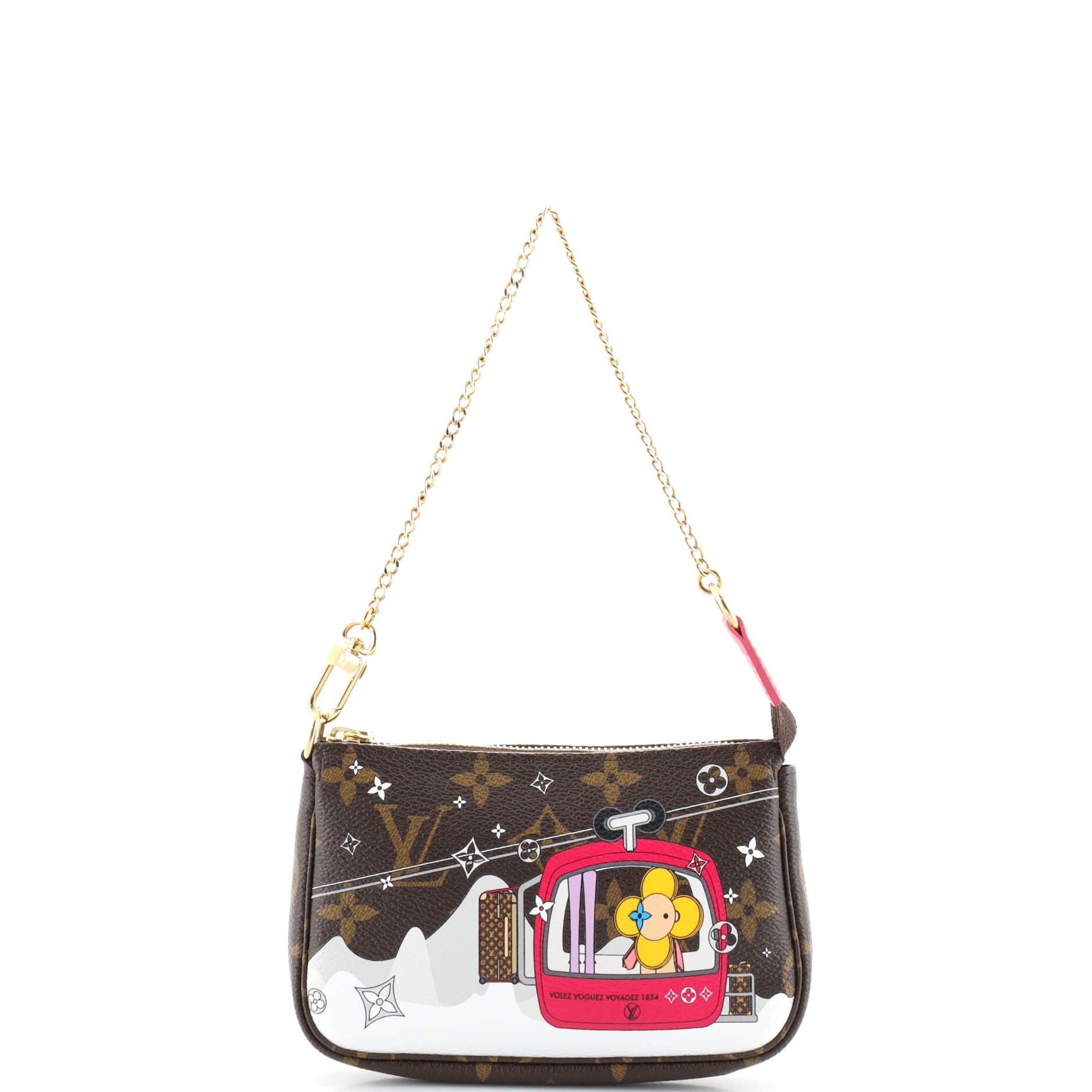 Pochette Accessoires Limited Edition Vivienne Xmas Monogram Canvas Mini