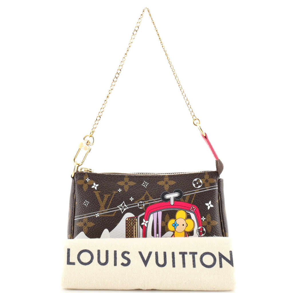 Pochette Accessoires Limited Edition Vivienne Xmas Monogram Canvas Mini