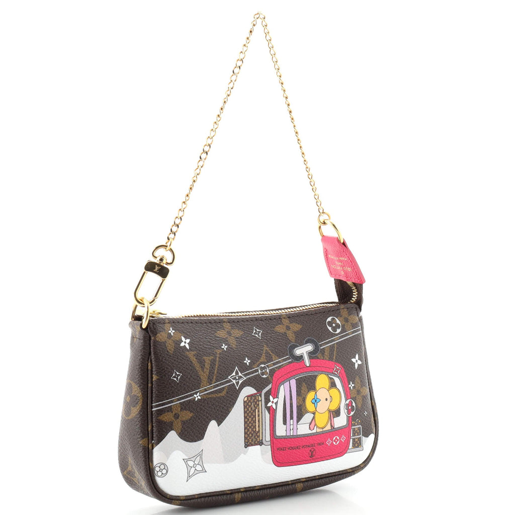 Pochette Accessoires Limited Edition Vivienne Xmas Monogram Canvas Mini