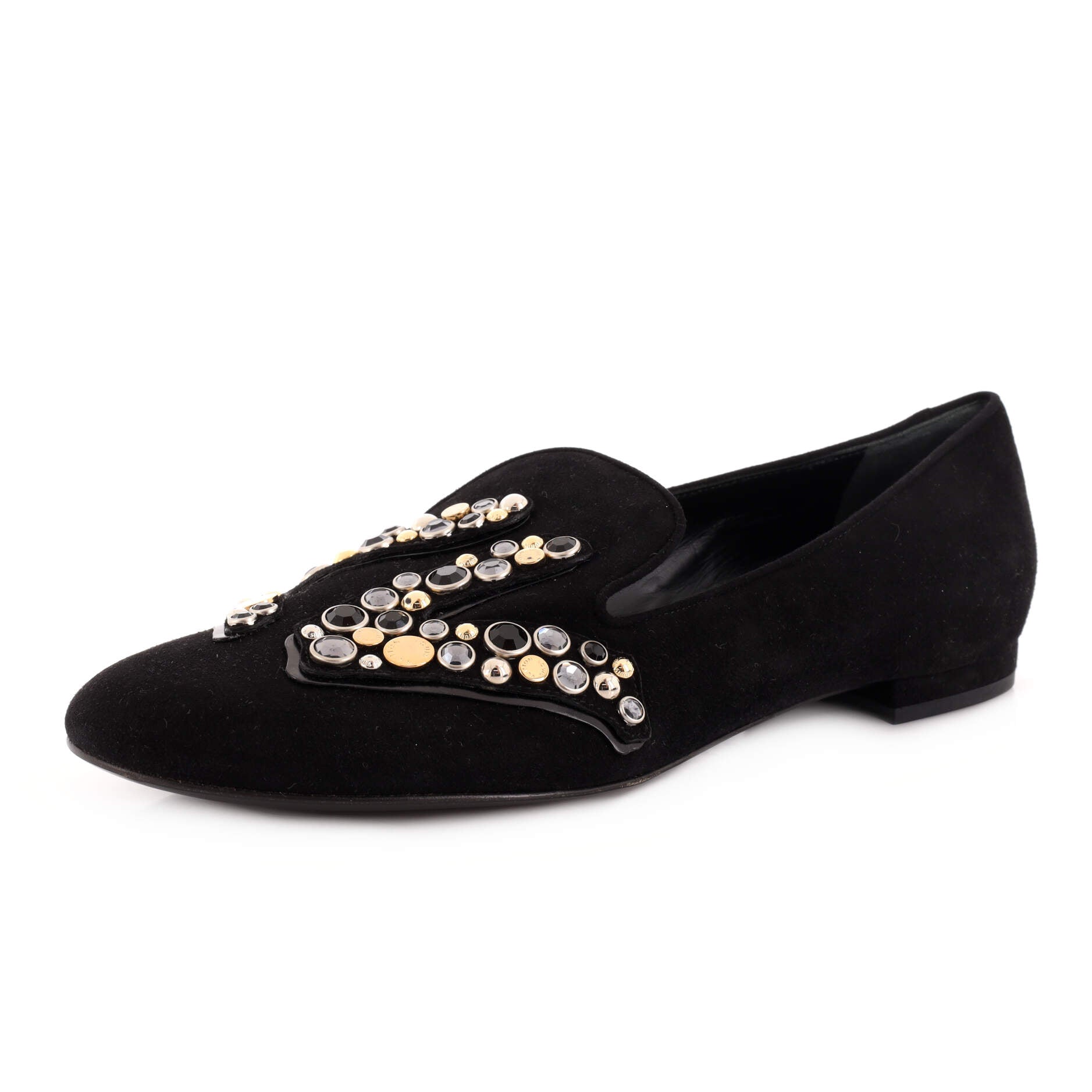 Women's LV Loafers Embellished Suede
