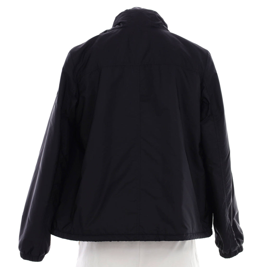 Drawstring Hooded Zip Jacket Nylon