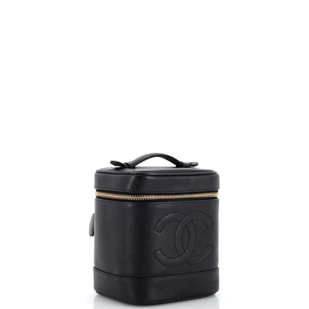 Vintage Timeless Cosmetic Case Caviar Tall