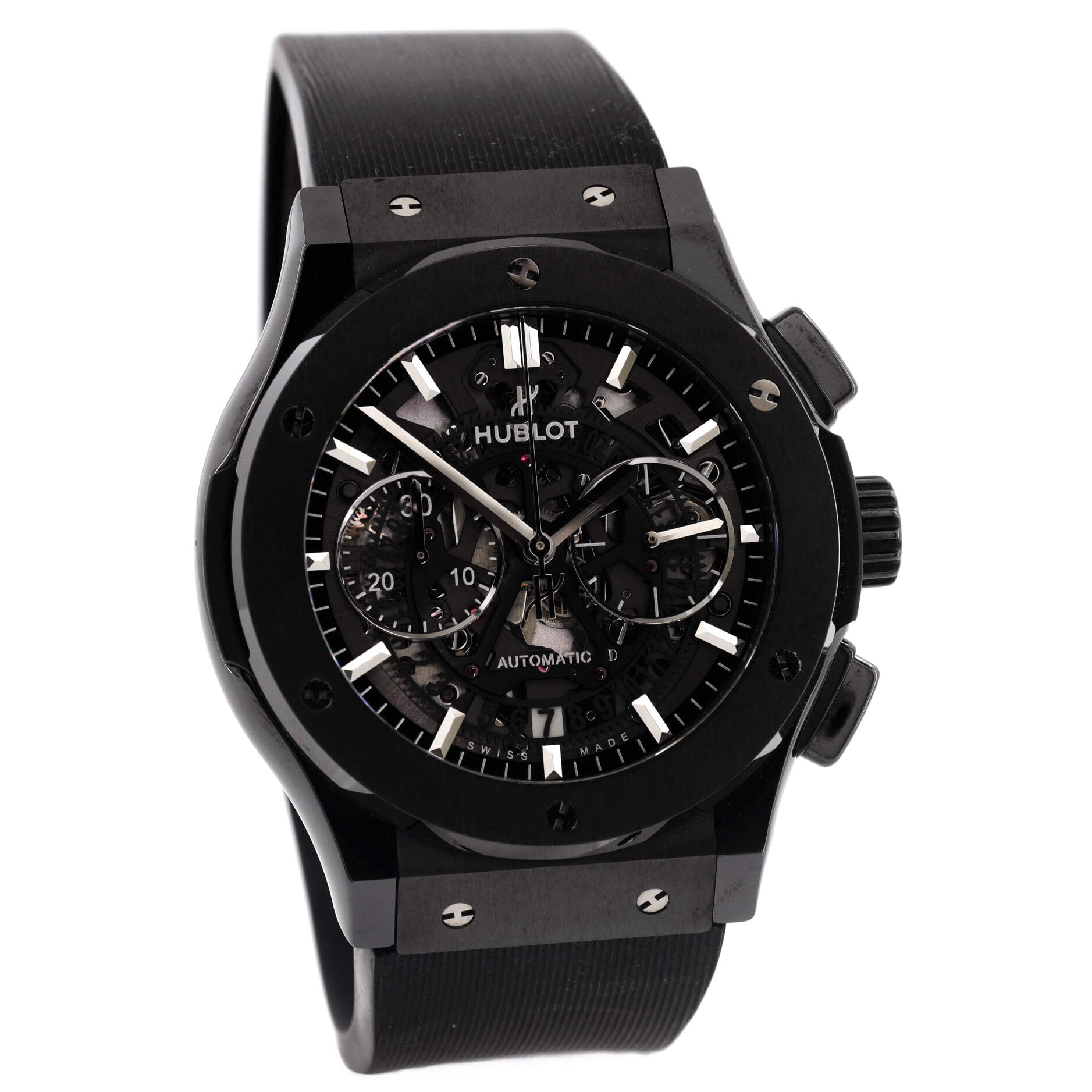 Classic Fusion Aerofusion Black Magic Chronograph Automatic Watch Ceramic and Rubber 45