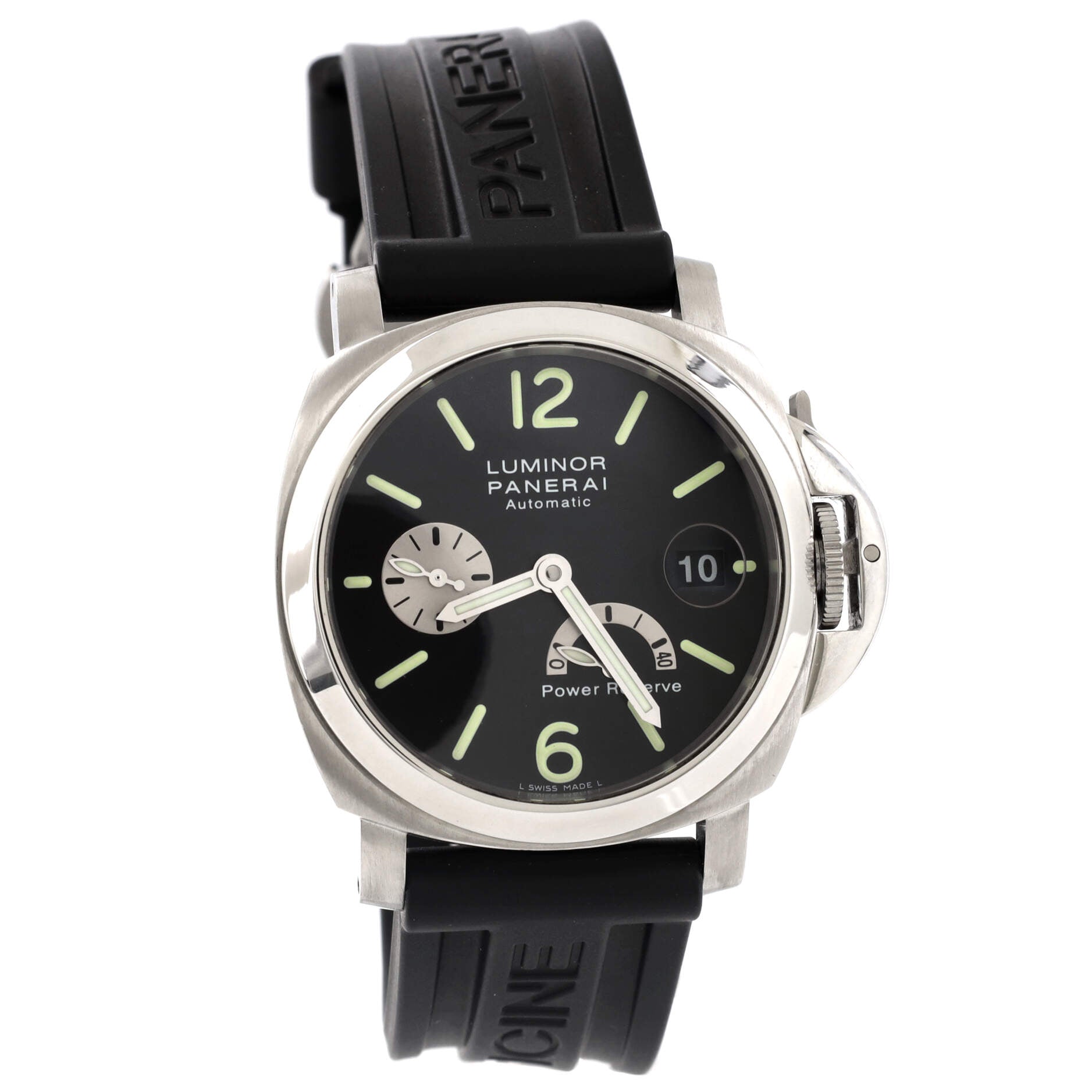 Luminor Power Reserve Automatic Watch Stainless Steel and Rubber 40