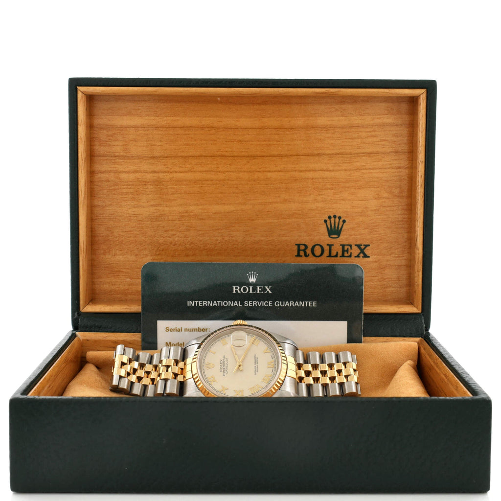 Oyster Perpetual Datejust Automatic Watch Stainless Steel and Yellow Gold 36
