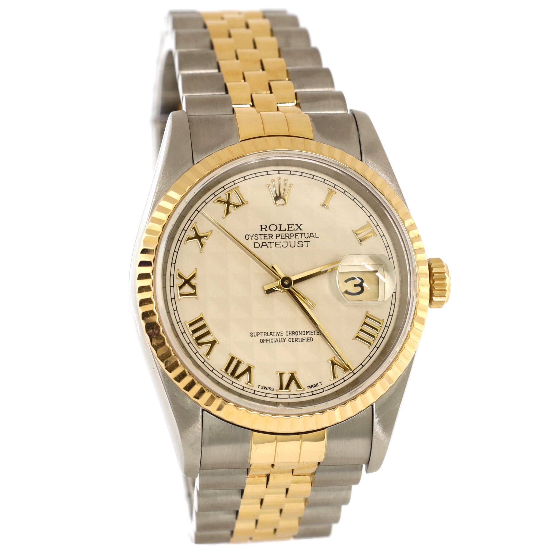 Oyster Perpetual Datejust Automatic Watch Stainless Steel and Yellow Gold 36