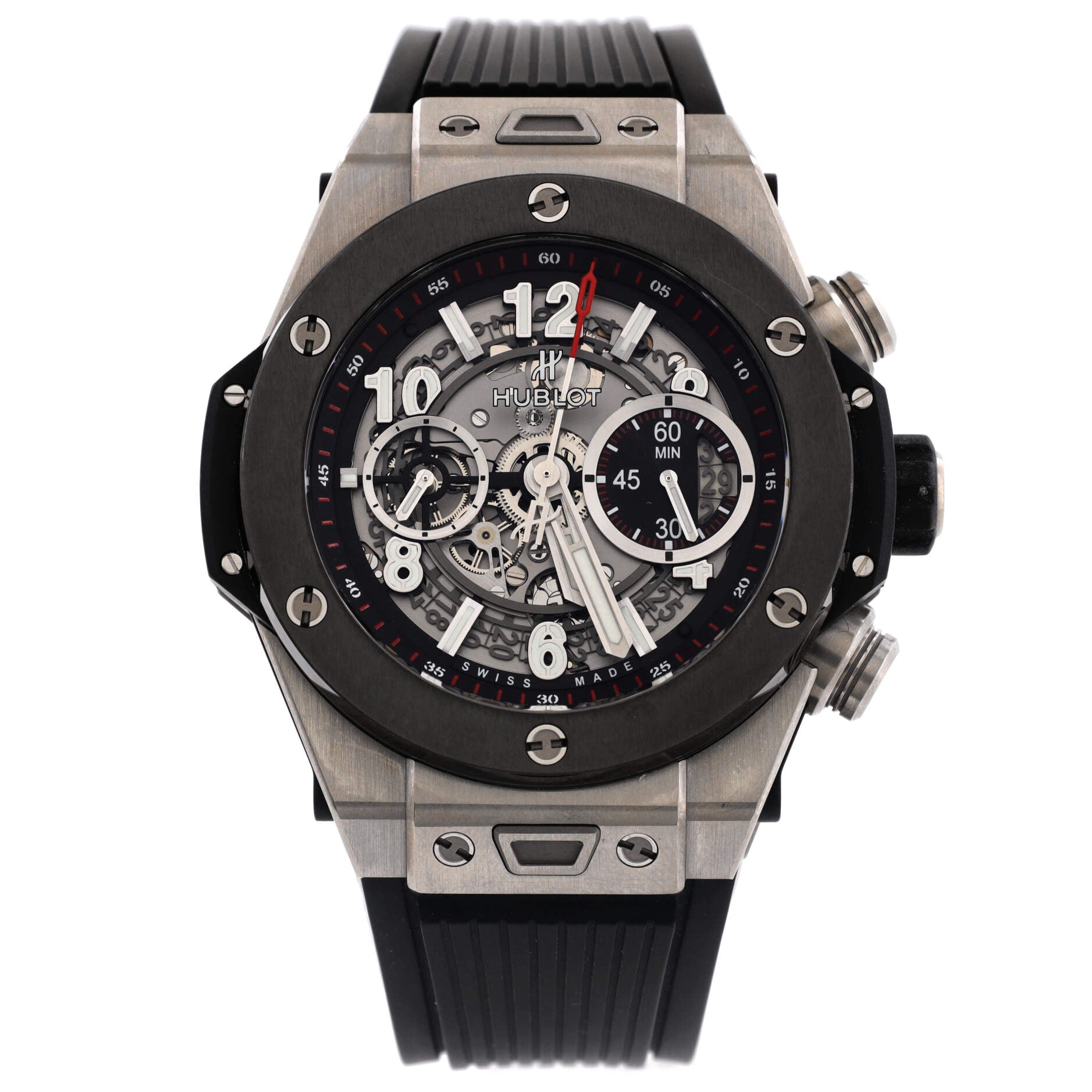 Big Bang Unico Chronograph Automatic Watch Titanium and Rubber with Ceramic 45