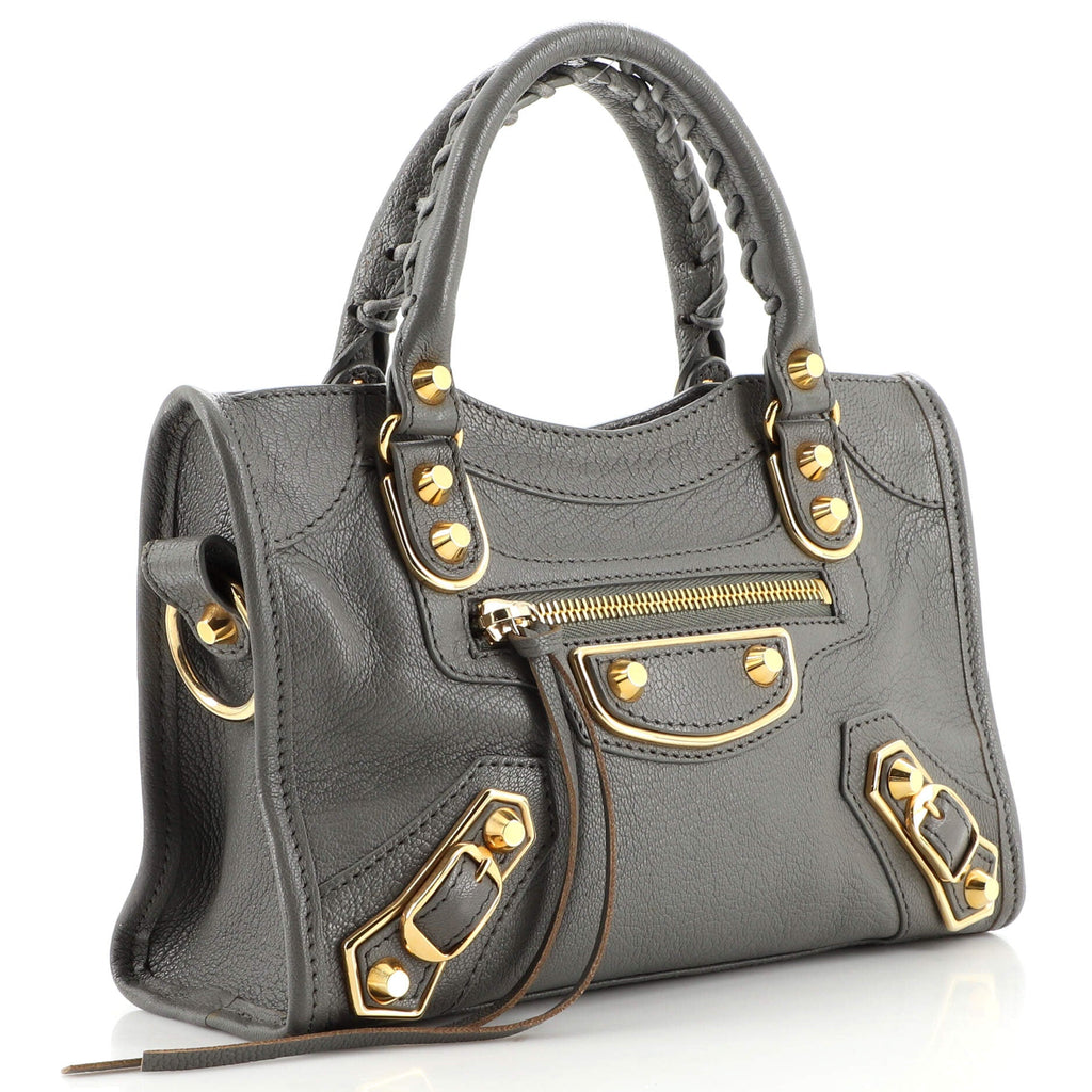 City Classic Metallic Edge Bag Leather Mini