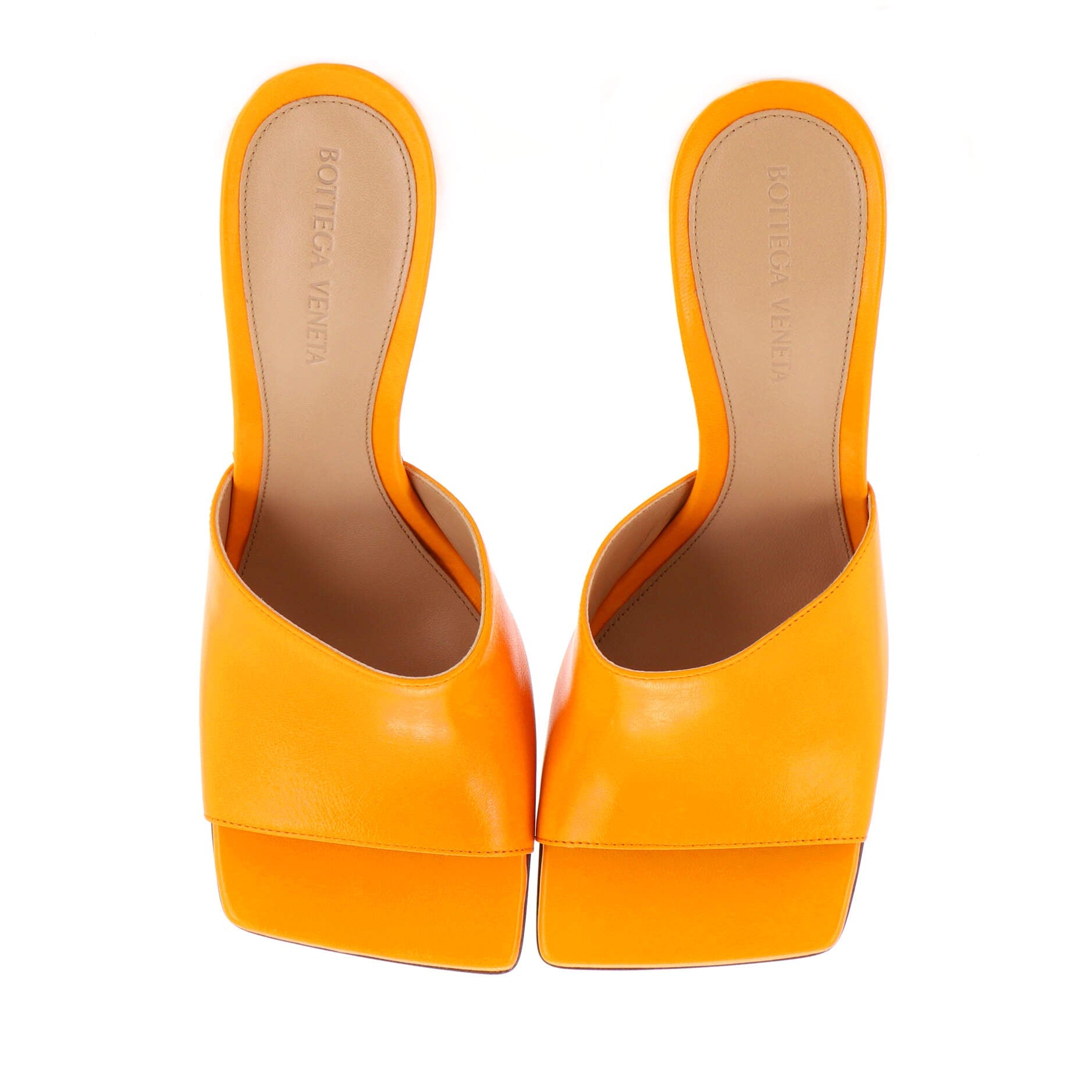 Women's Stretch Mule Heeled Sandals Leather