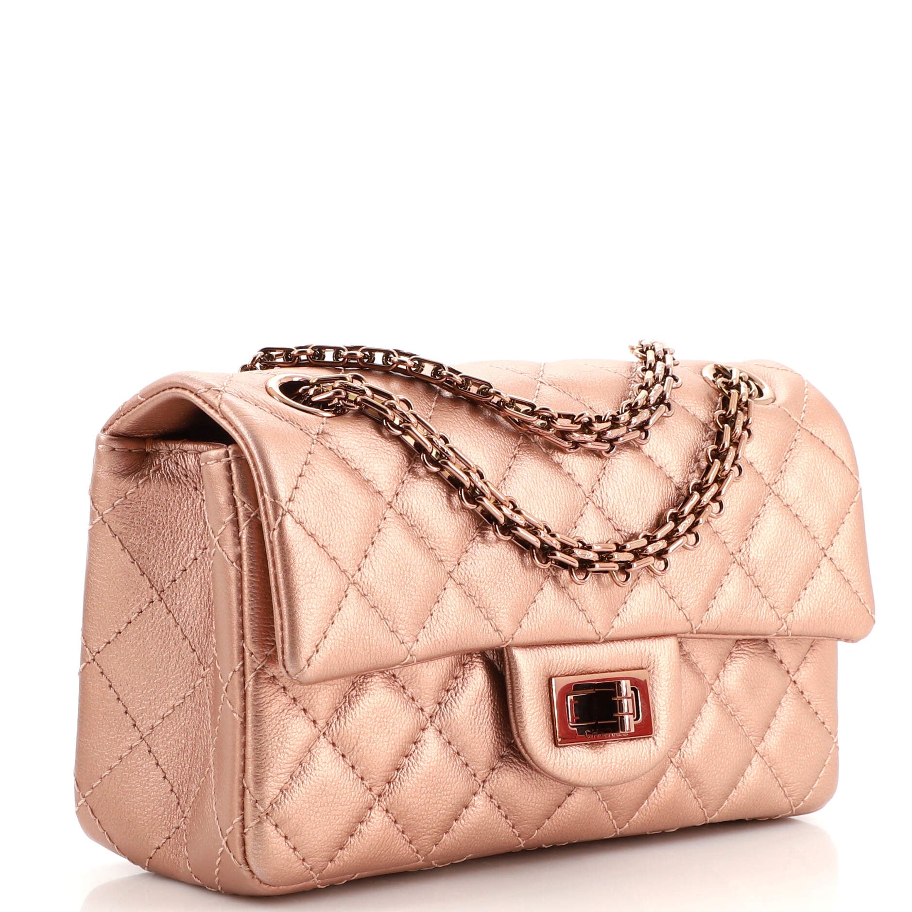 Reissue 2.55 Flap Bag Quilted Metallic Calfskin Mini