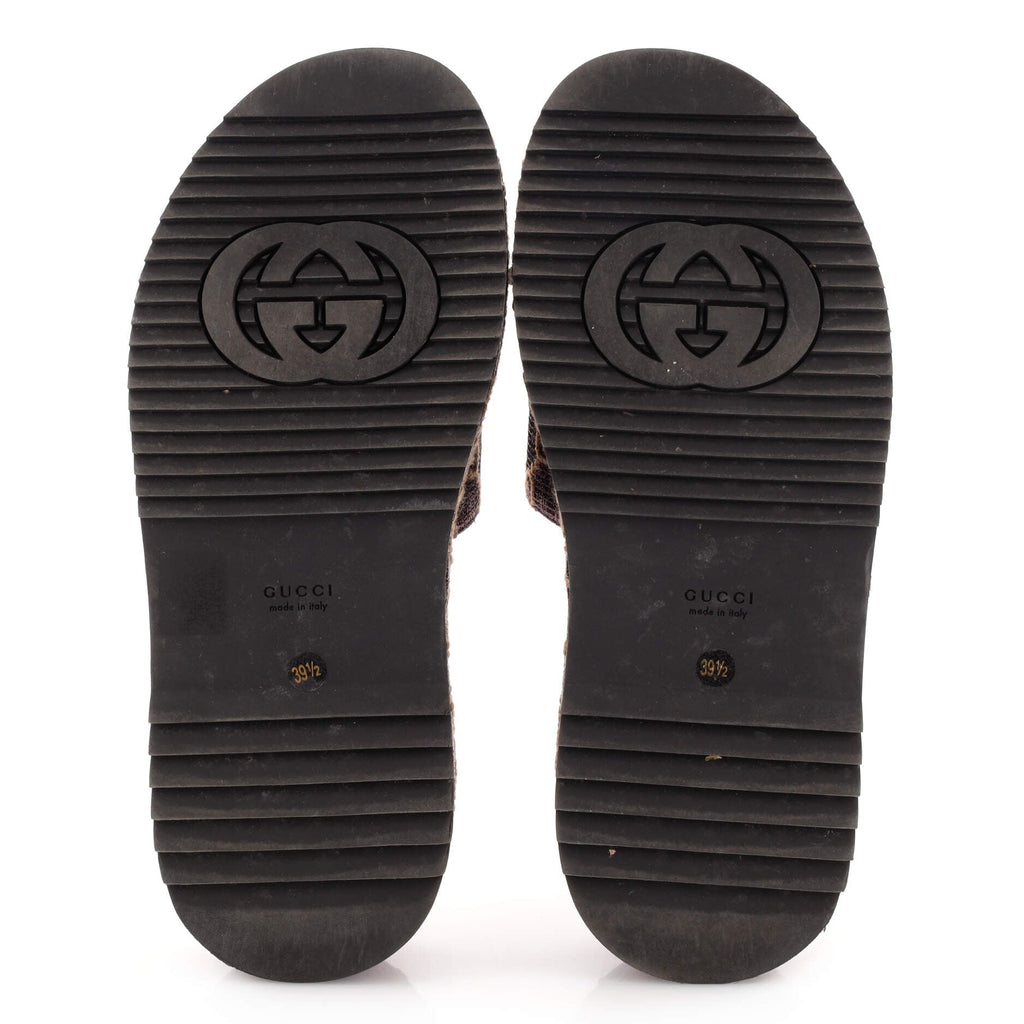 Women's Angelina Platform Slide Sandals GG Lame