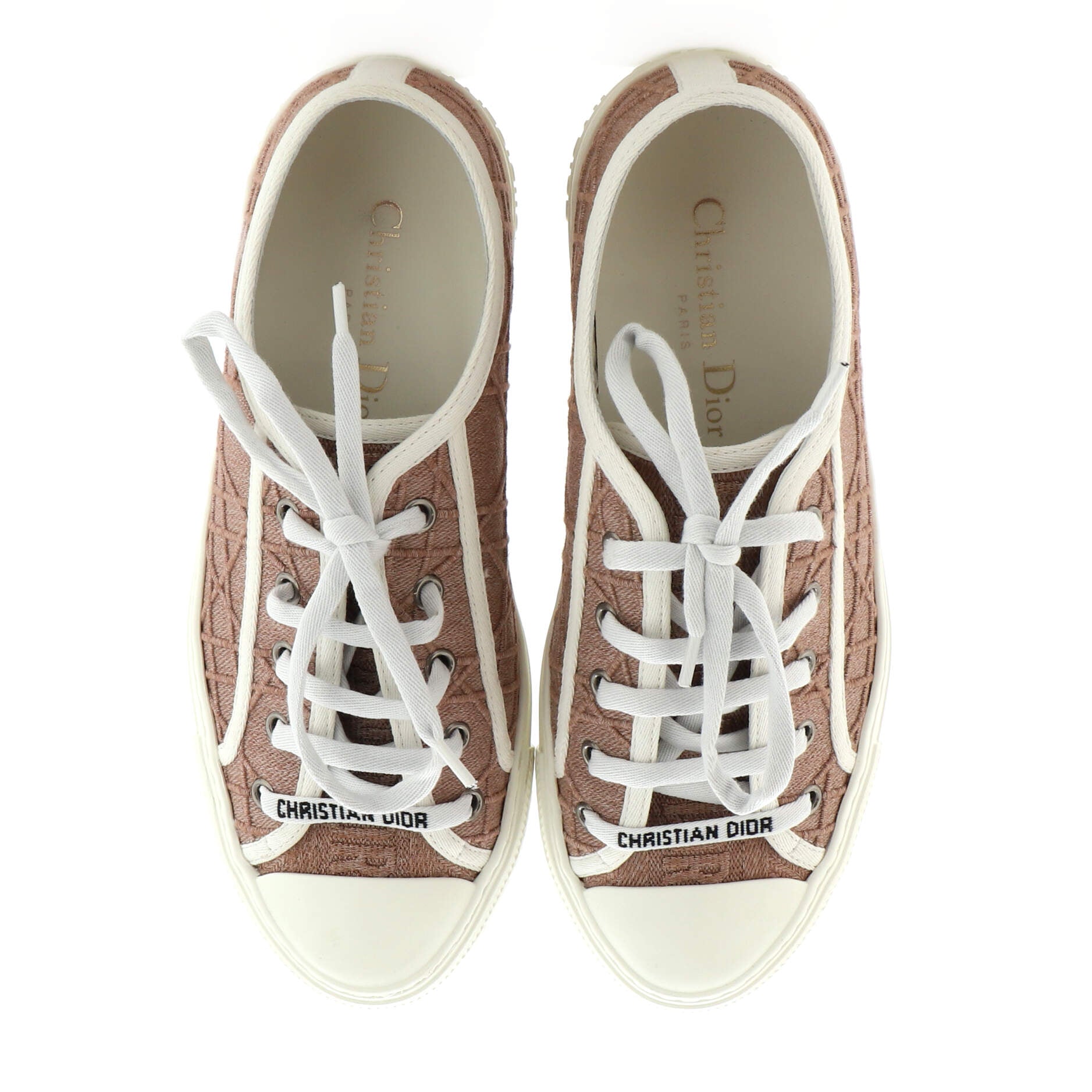 Women's Walk'N'Dior Sneakers Cannage Embroidered Canvas