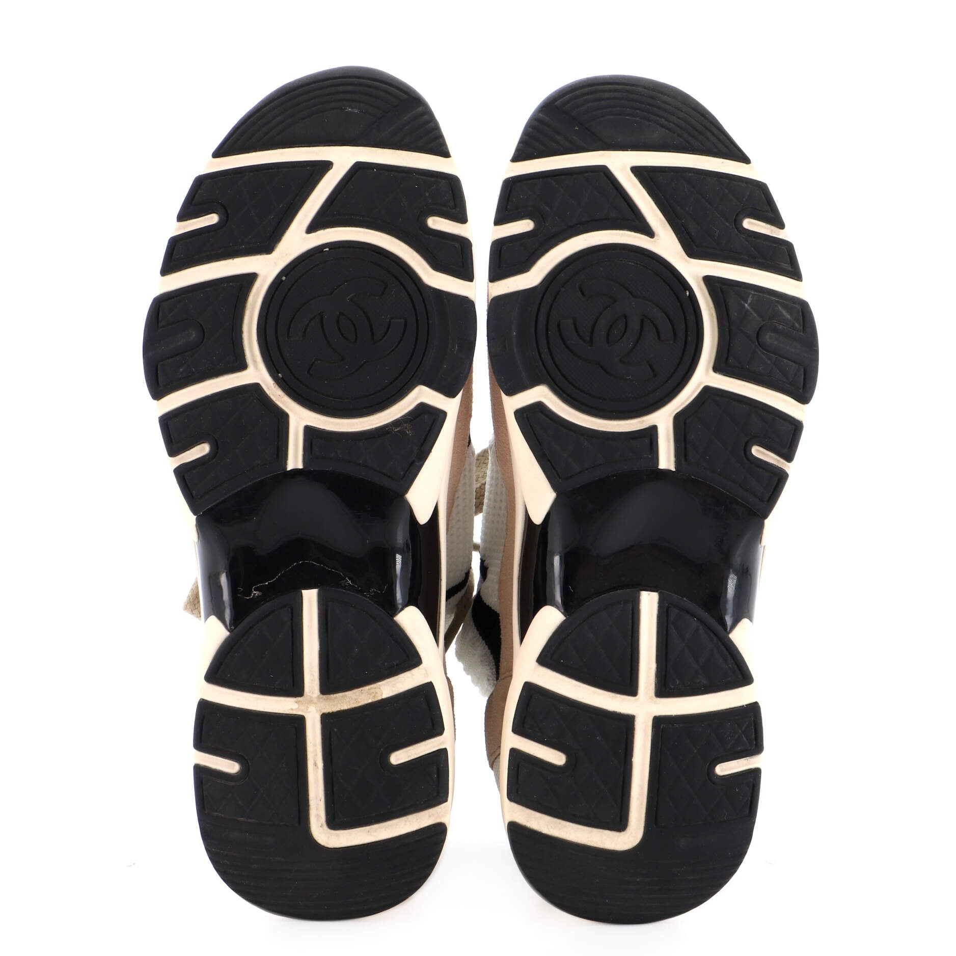 Women's CC Low-Top Sneakers Suede and Knit Fabric
