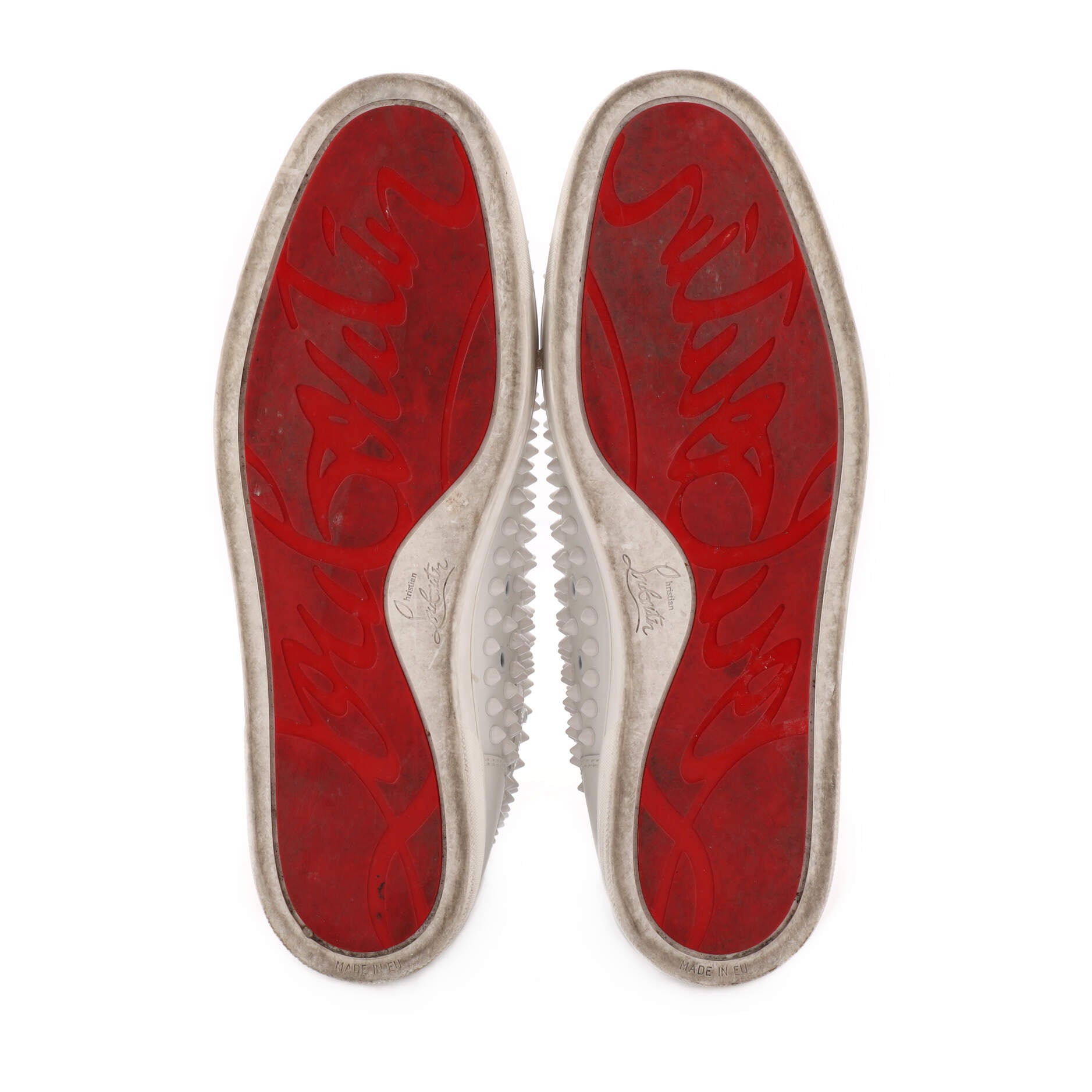 Men's Louis Spikes Flat High-Top Sneakers Studded Leather