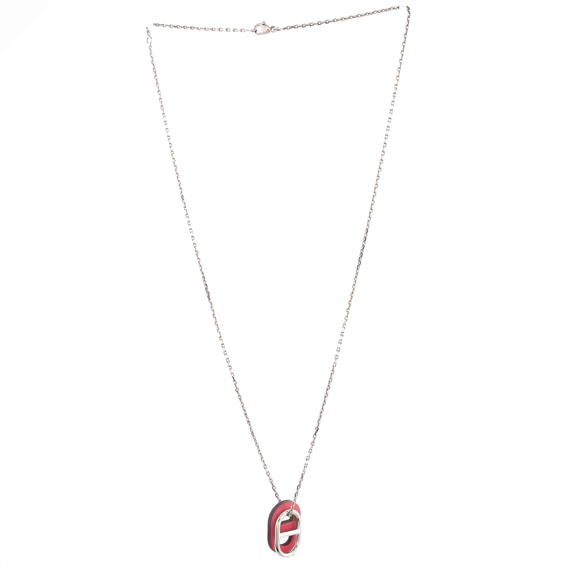 O'Maillon Pendent Necklace Metal and Leather