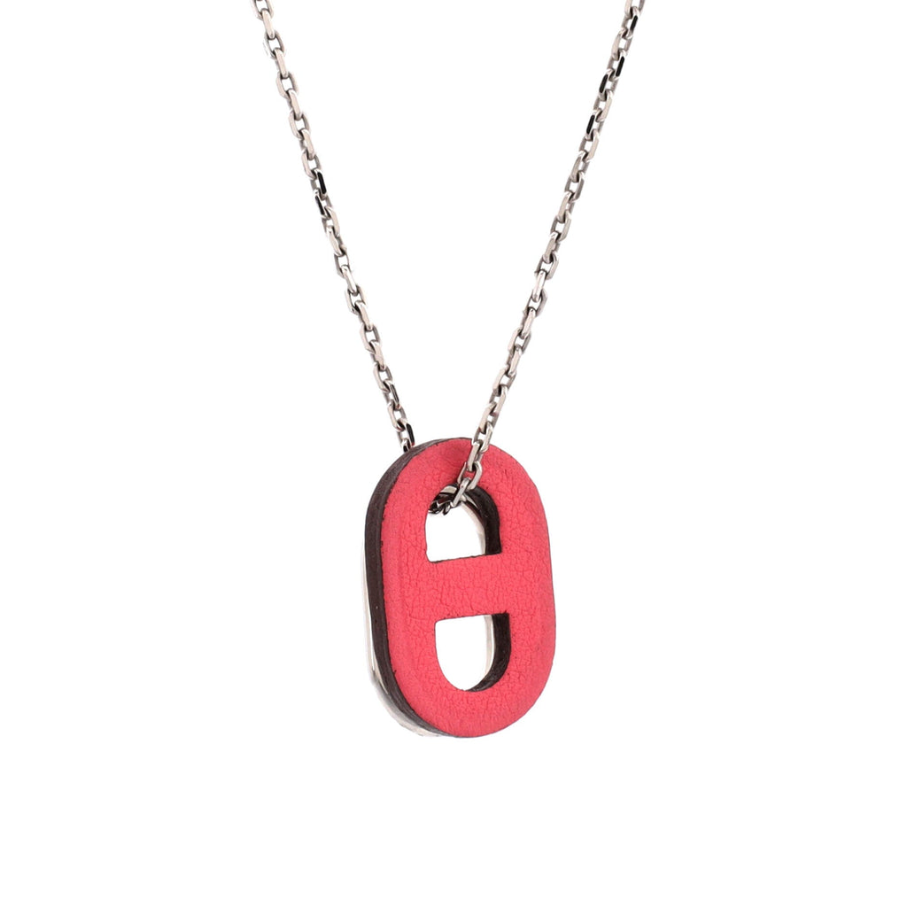 O'Maillon Pendent Necklace Metal and Leather