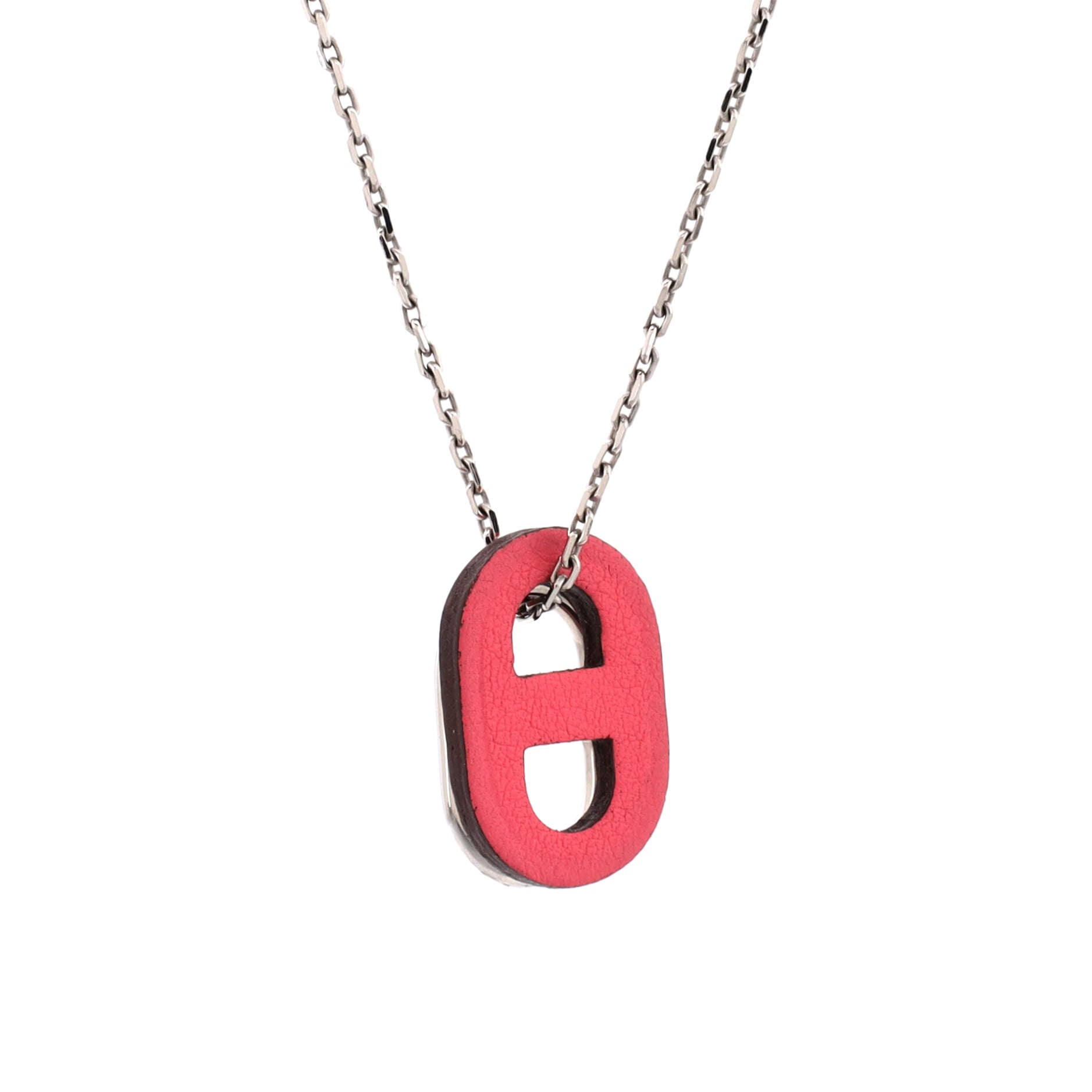 O'Maillon Pendent Necklace Metal and Leather