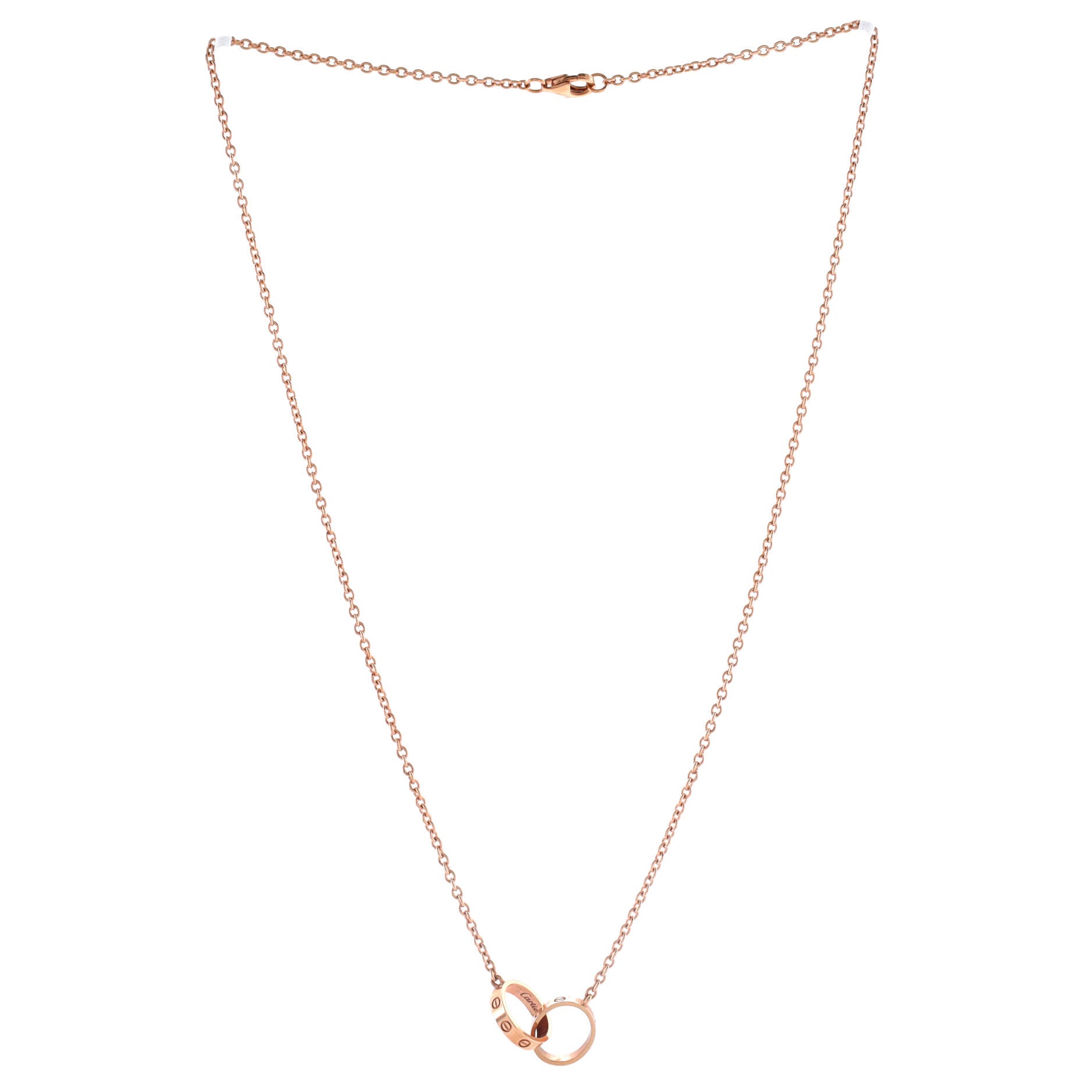 Love Interlocking Necklace 18K Rose Gold