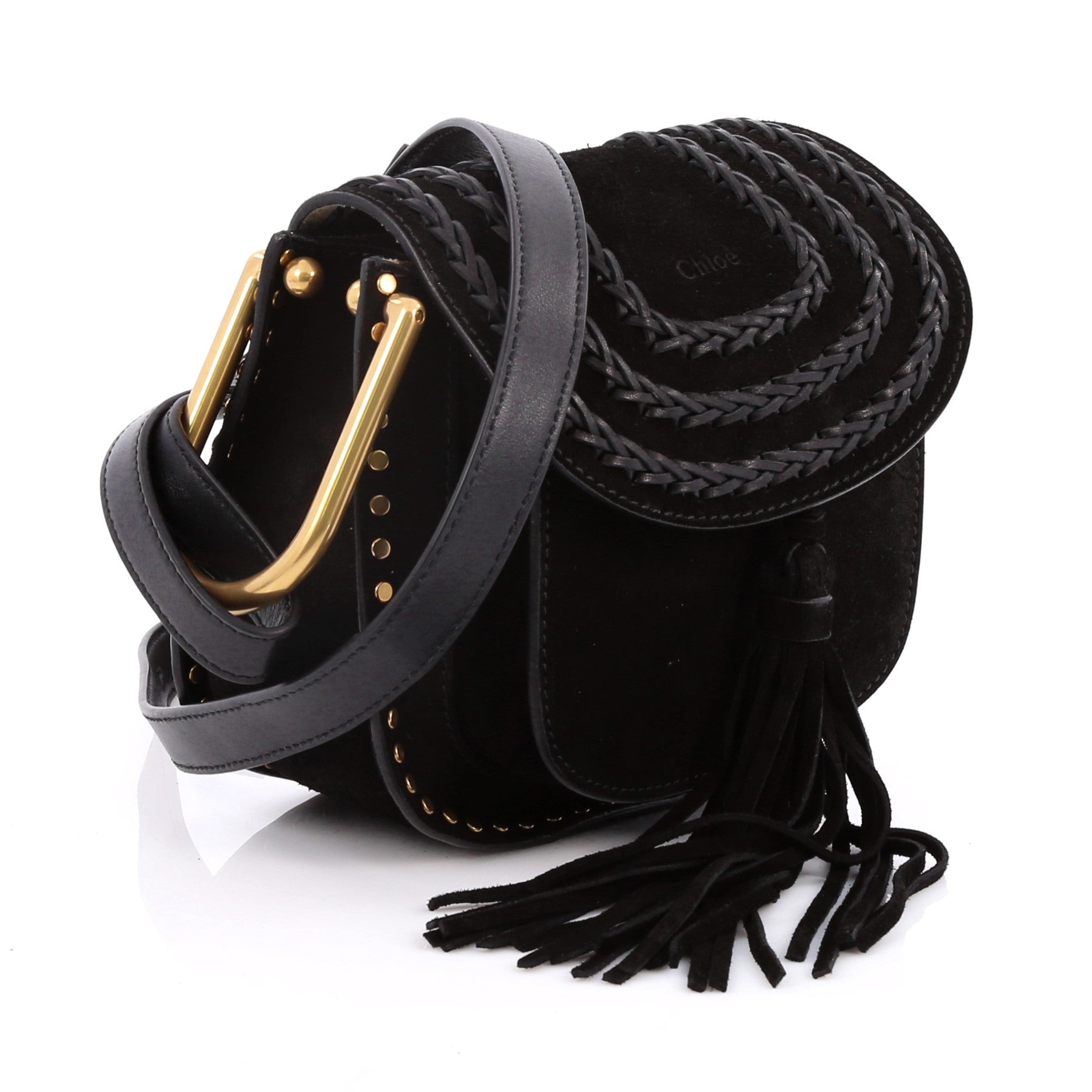 Chloe Hudson Handbag Whipstitch Suede Mini