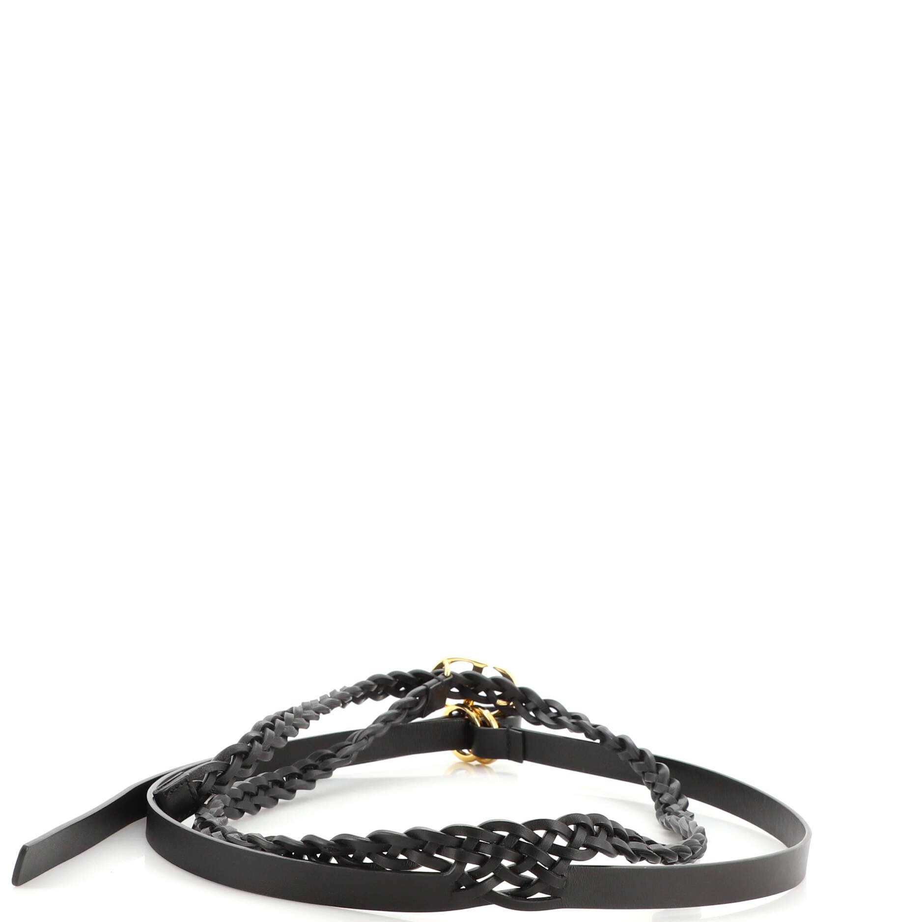 DiorDouble Belt Braided Leather Thin 80
