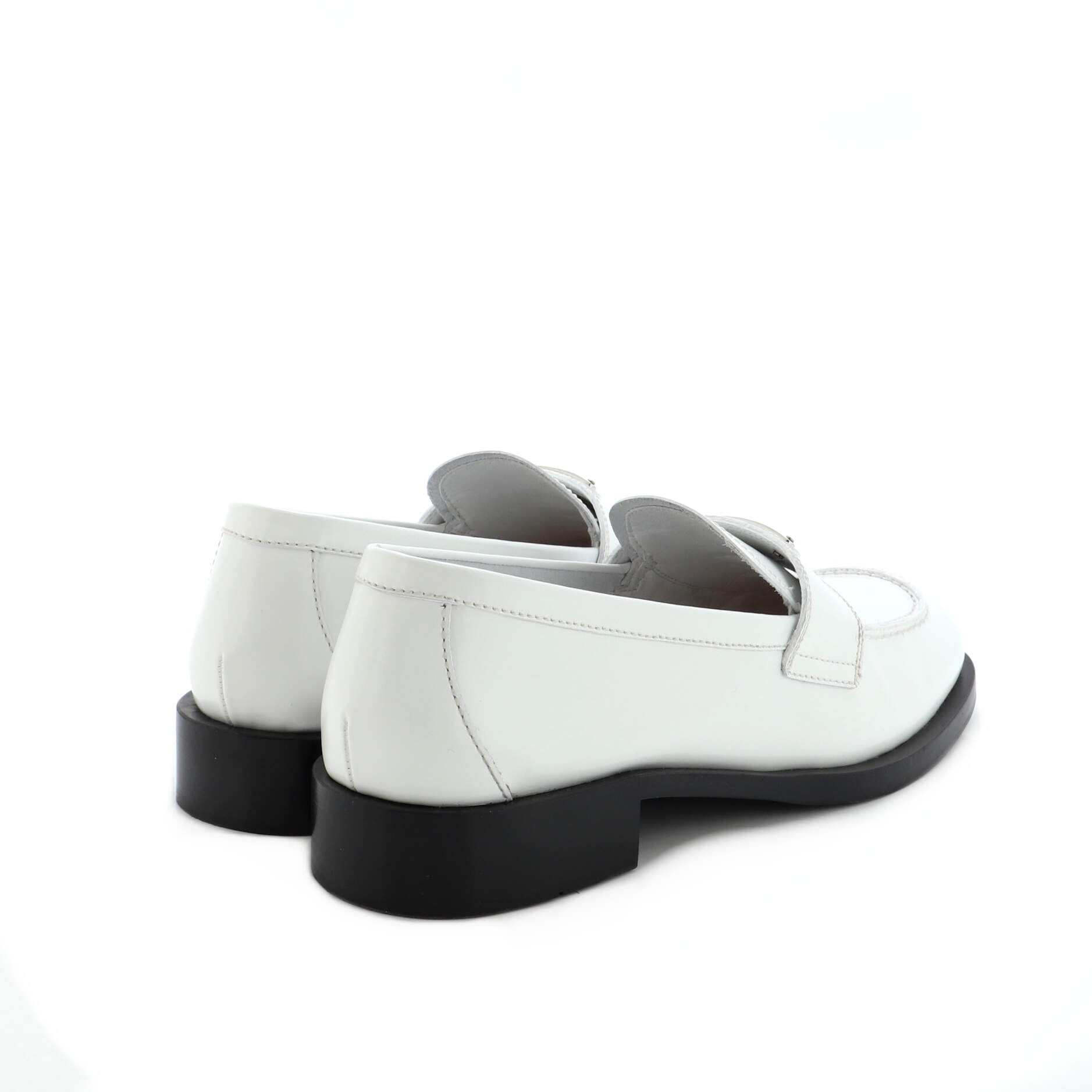 Women's Triangle Logo Loafers Spazzolato Leather