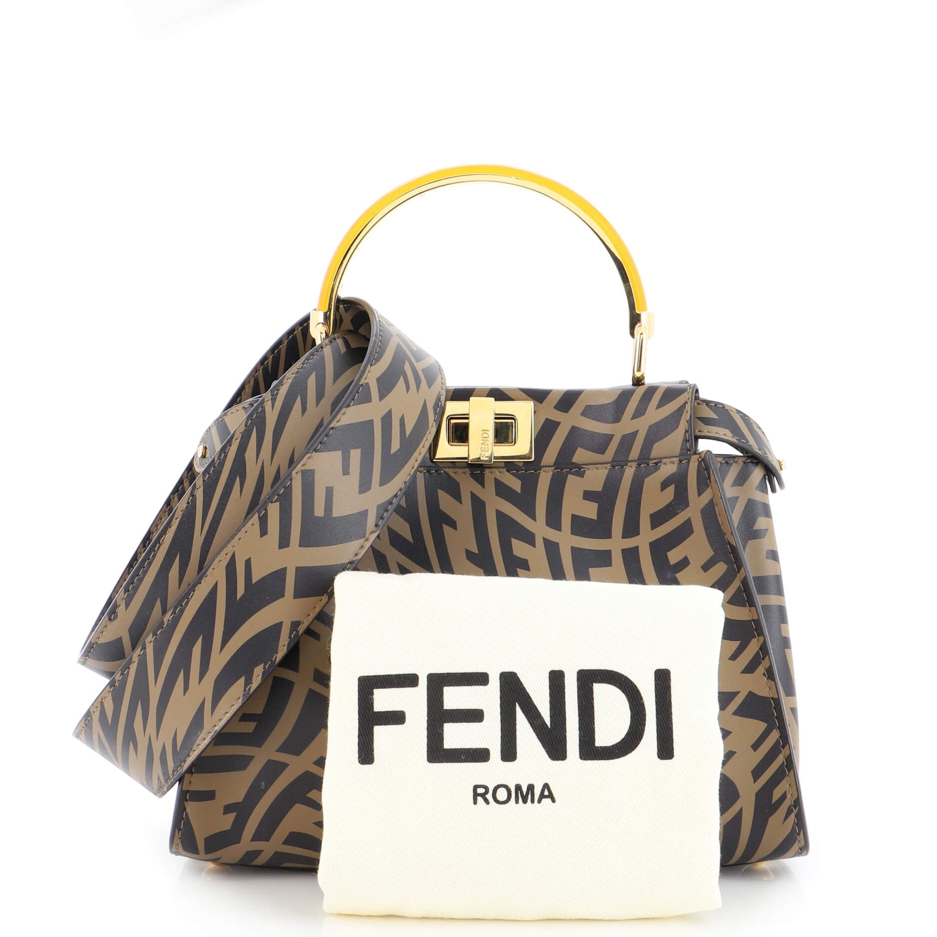 Peekaboo Bag Vertigo Zucca Leather Mini