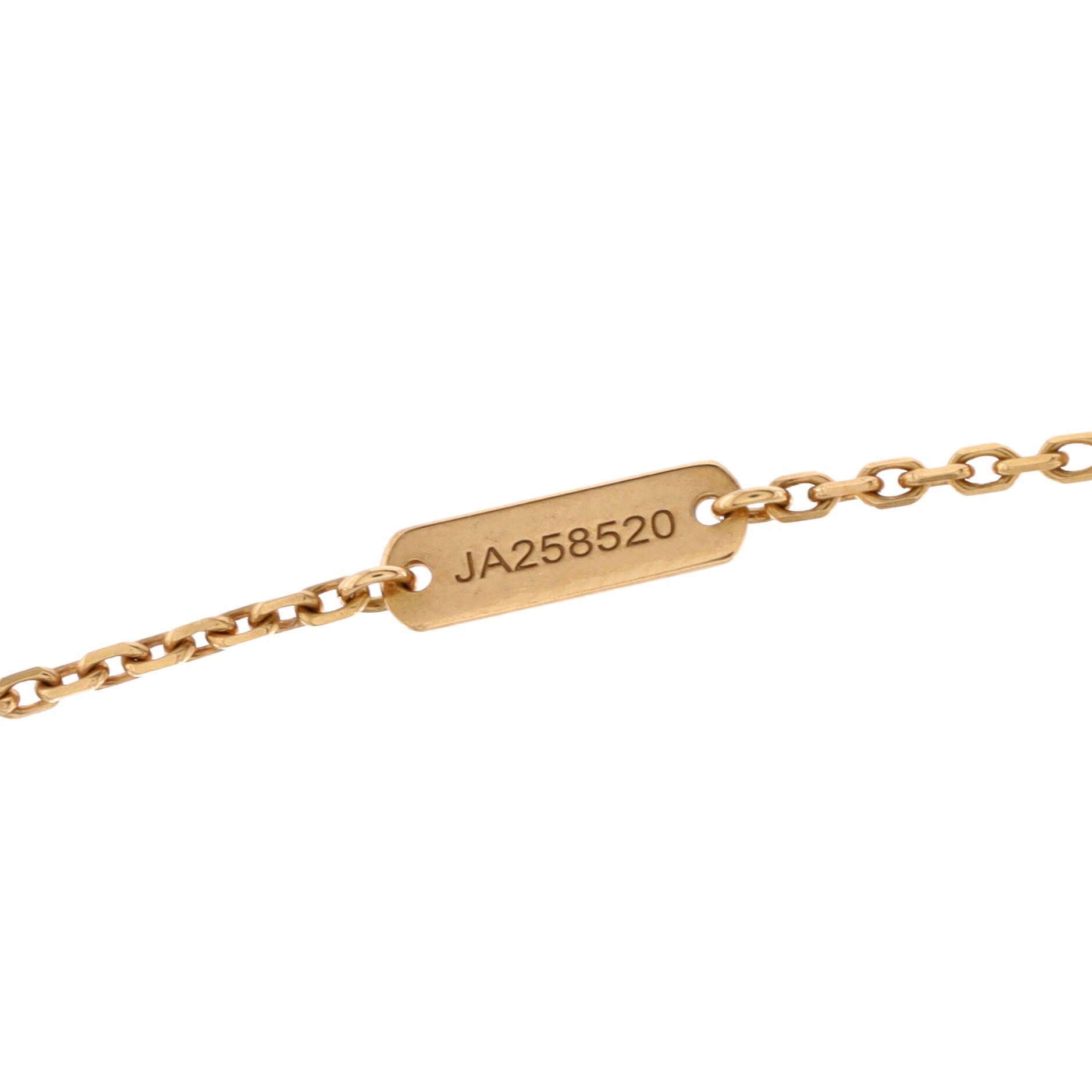 Vintage Alhambra Pendant Necklace 18K Yellow Gold and Onyx