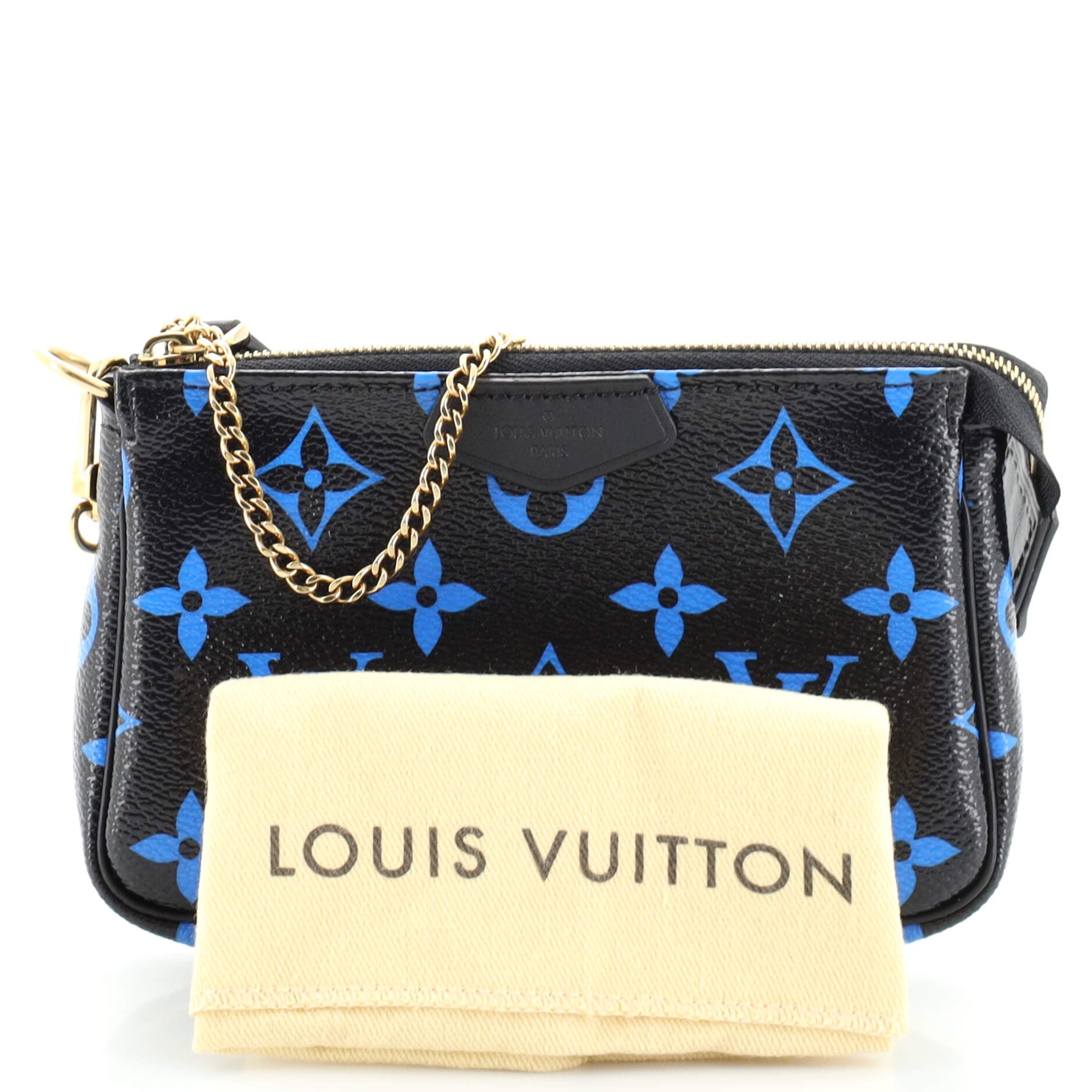 Pochette Accessoires Digital Blue Monogram Canvas Mini