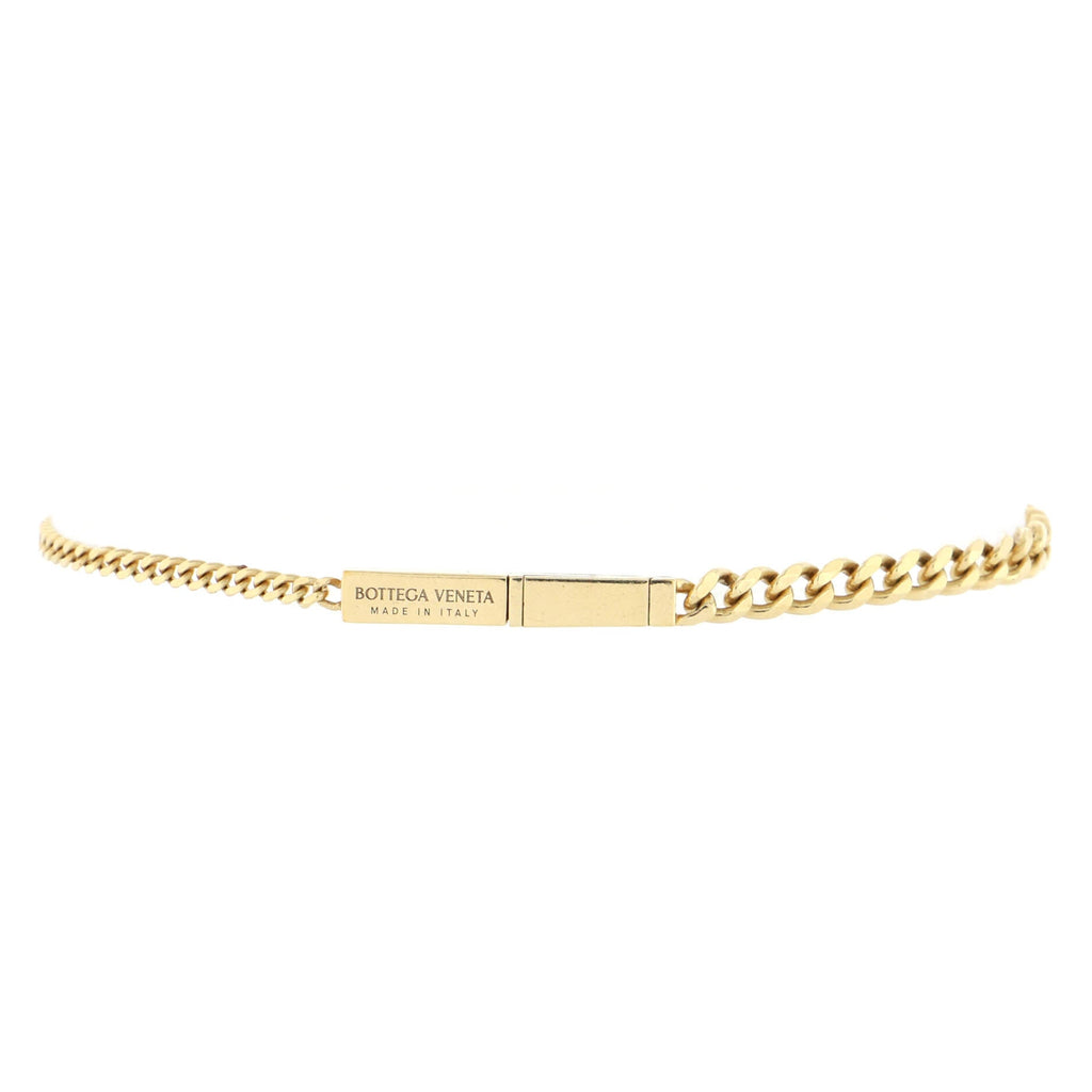 Logo Clasp Chain Link Bracelet Sterling Silver
