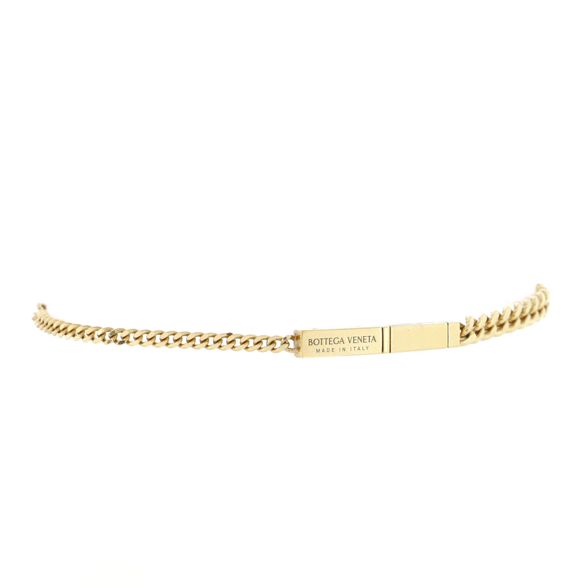Logo Clasp Chain Link Bracelet Sterling Silver