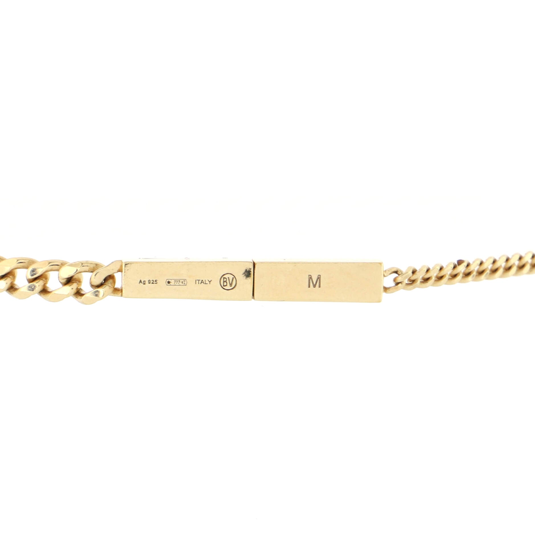 Logo Clasp Chain Link Bracelet Sterling Silver
