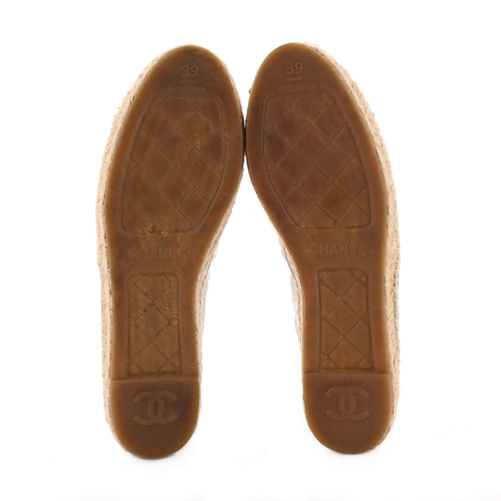 Women's CC Cap Toe Espadrilles Sequins with Patent