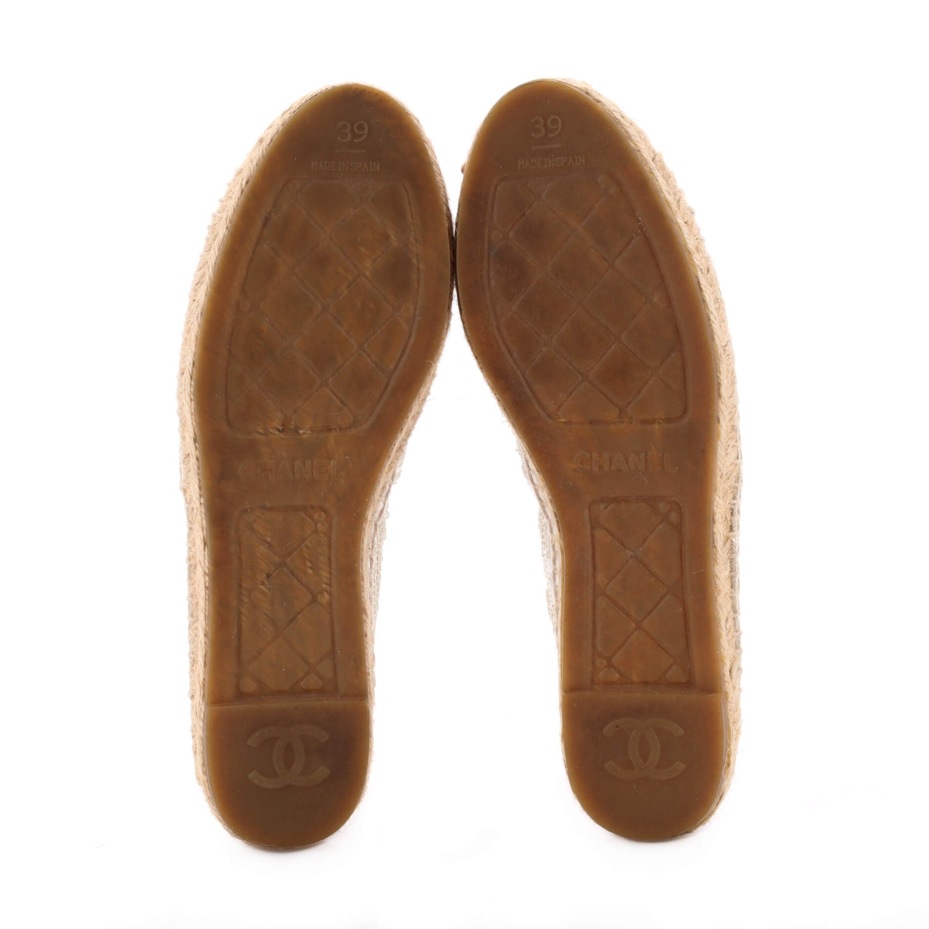 Women's CC Cap Toe Espadrilles Sequins with Patent