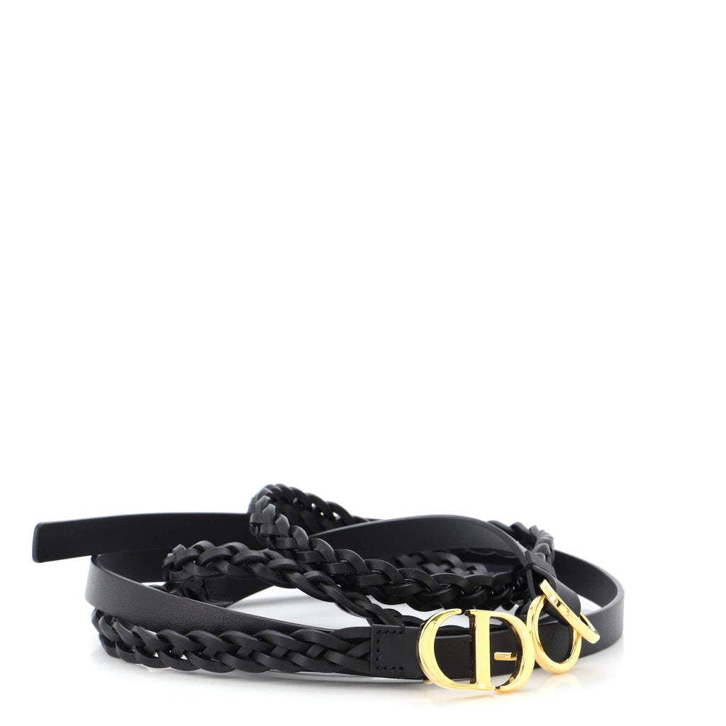 DiorDouble Belt Braided Leather Thin 100