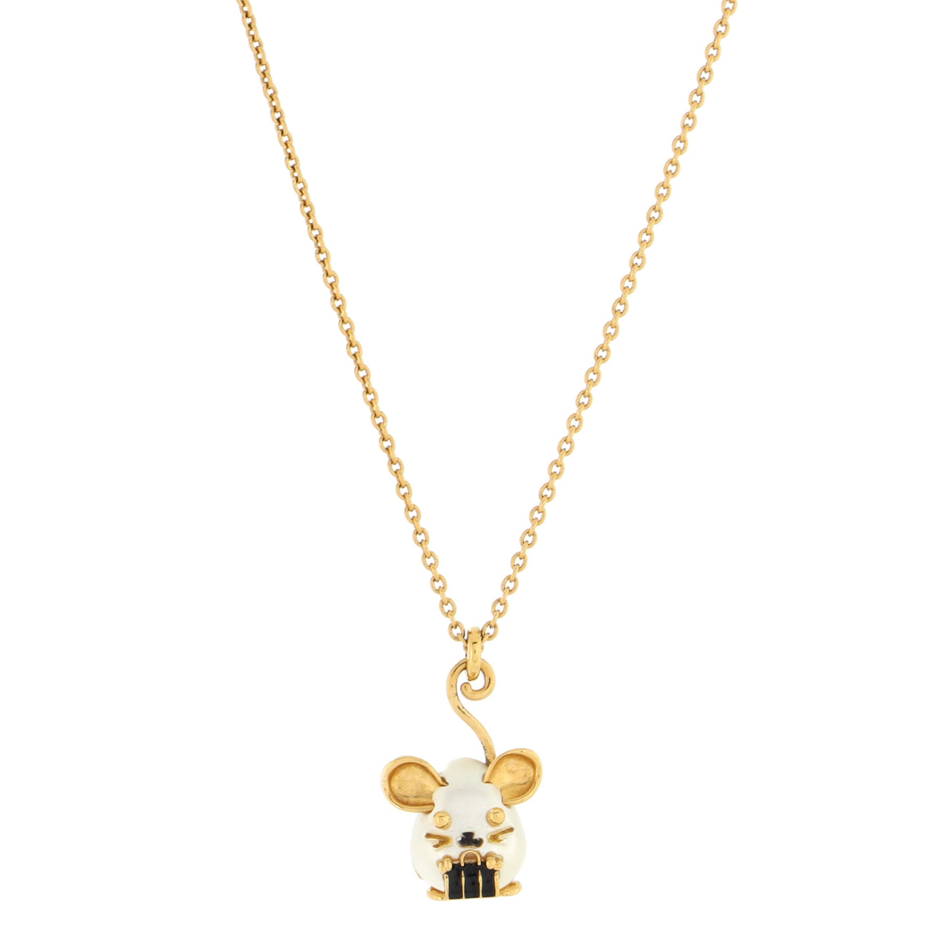Vuittonite Pendant Necklace Metal and Enamel