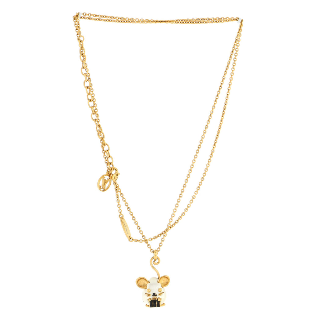 Vuittonite Pendant Necklace Metal and Enamel