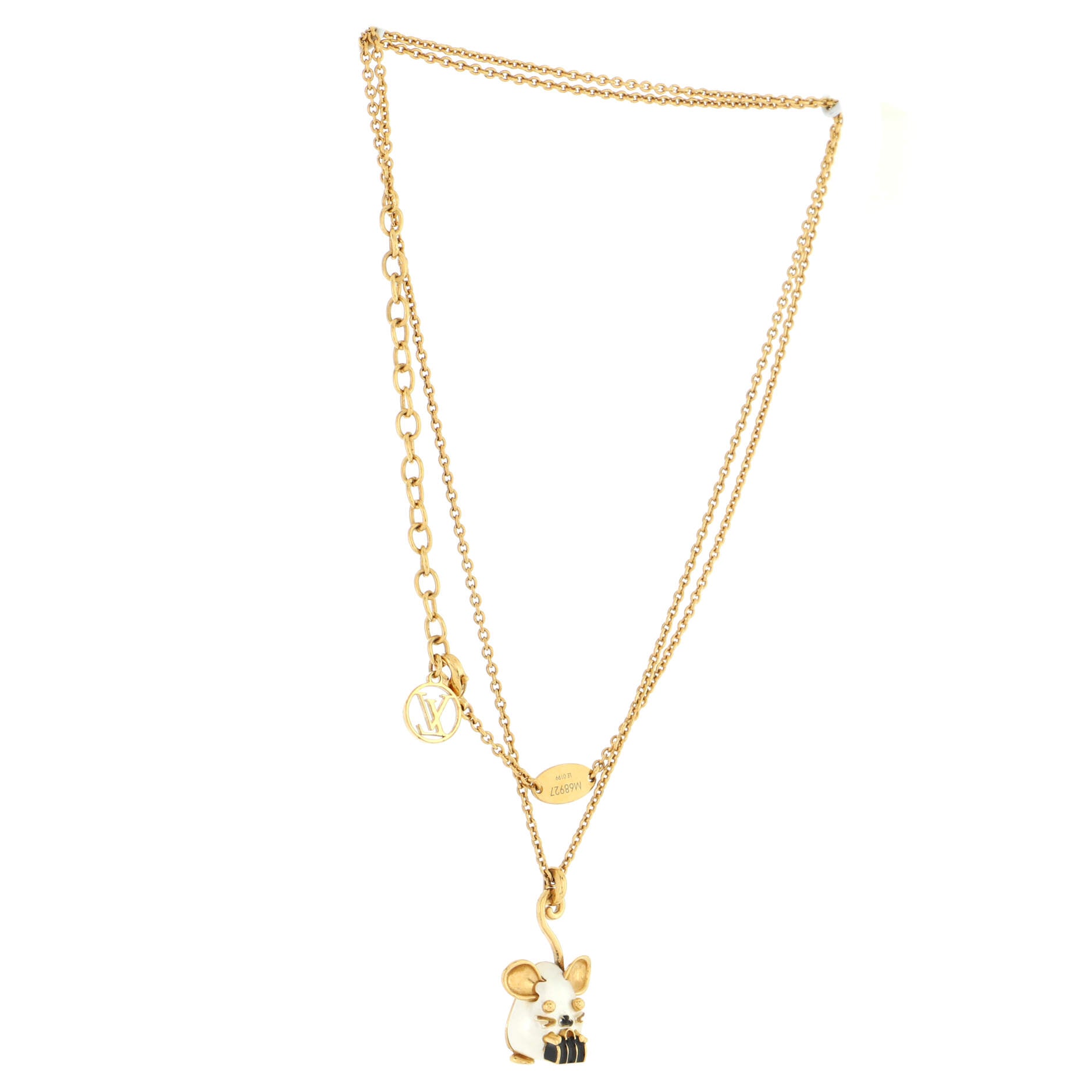 Vuittonite Pendant Necklace Metal and Enamel