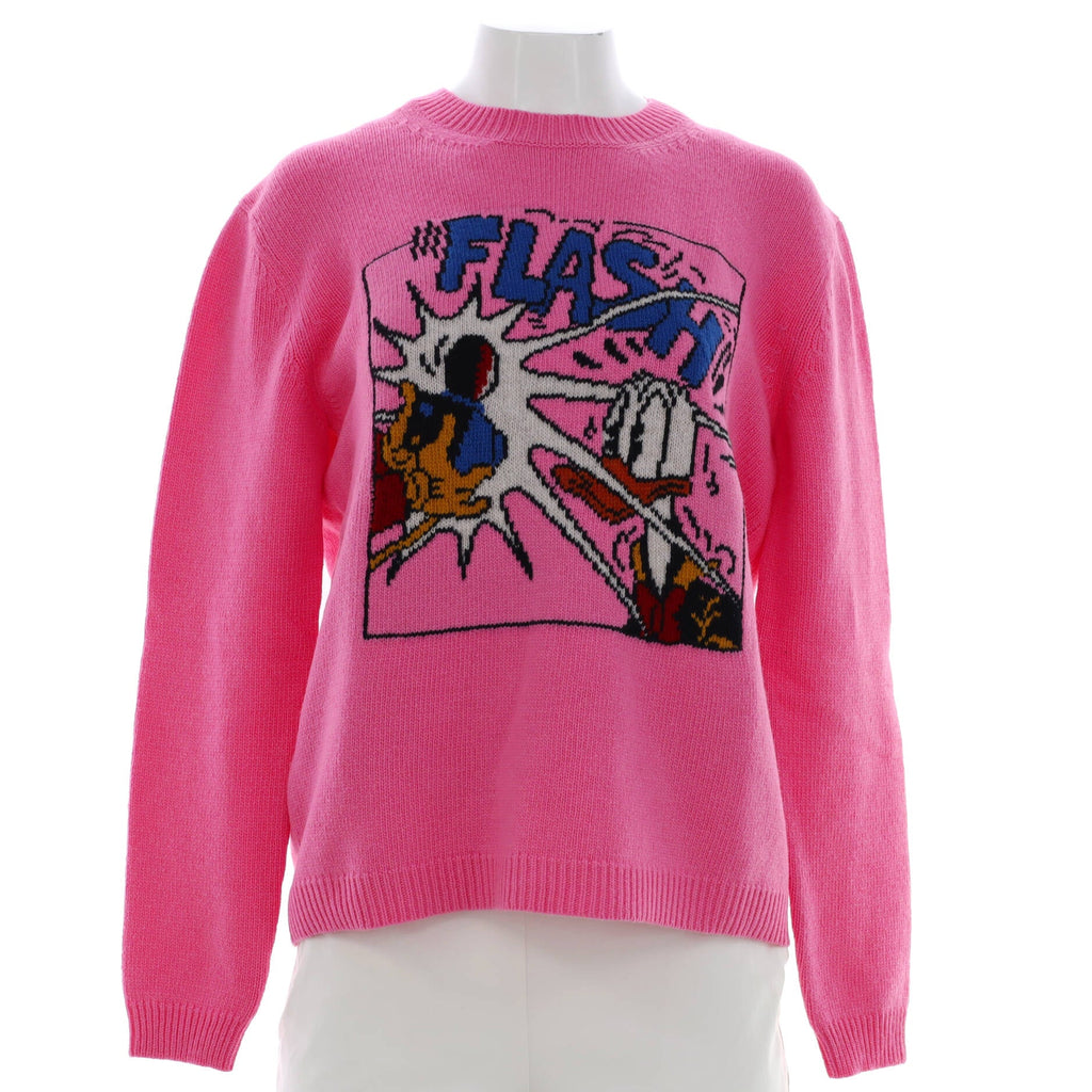Women's Disney Donald Duck Crewneck Sweater Printed Wool