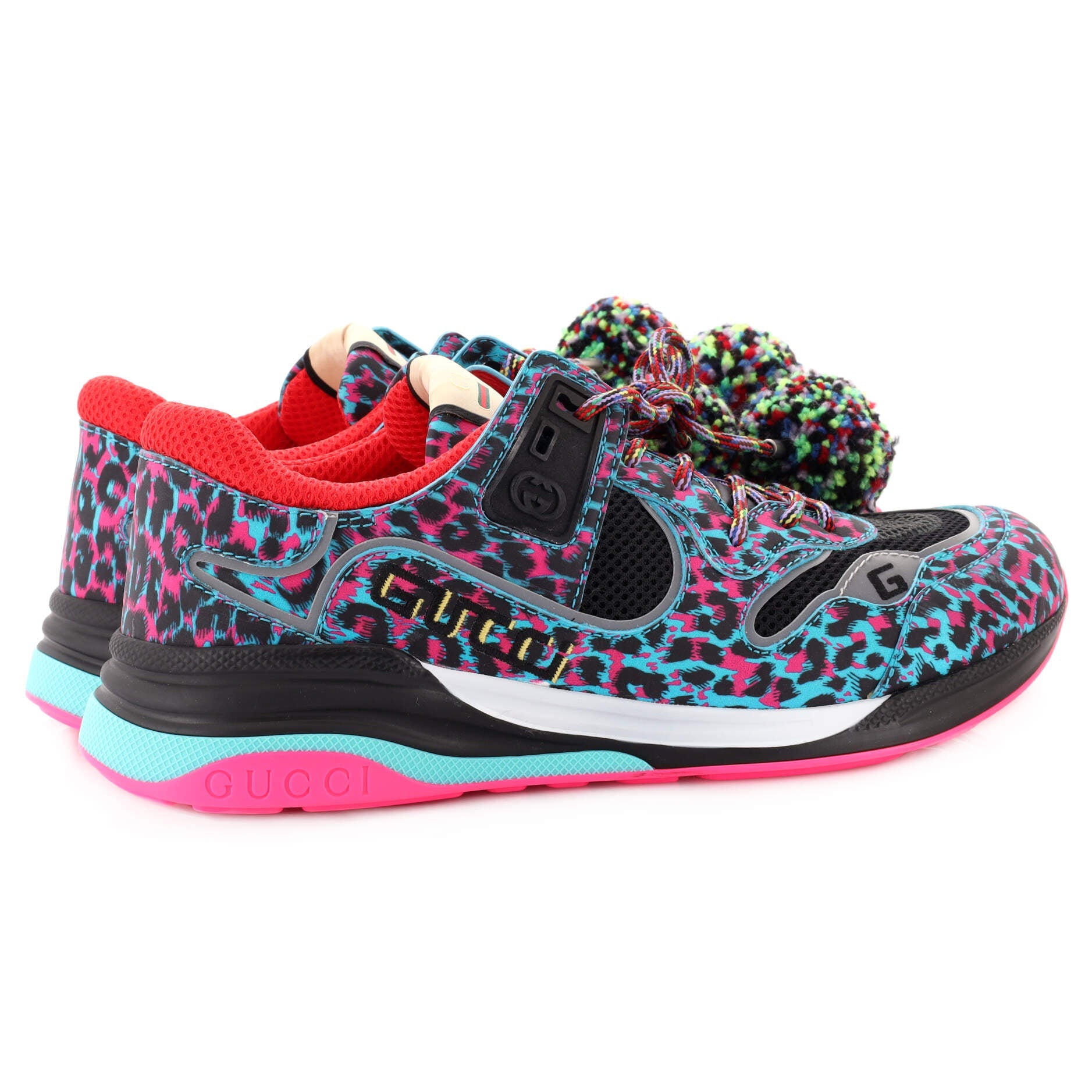 Men's Dover Street Market Ultrapace Sneakers Printed Leather and Fabric