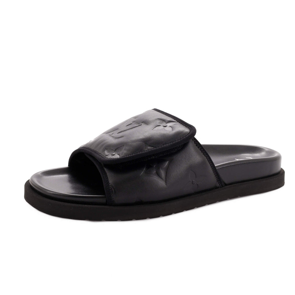 Men's Miami Mule Sandals Monogram Embossed Leather