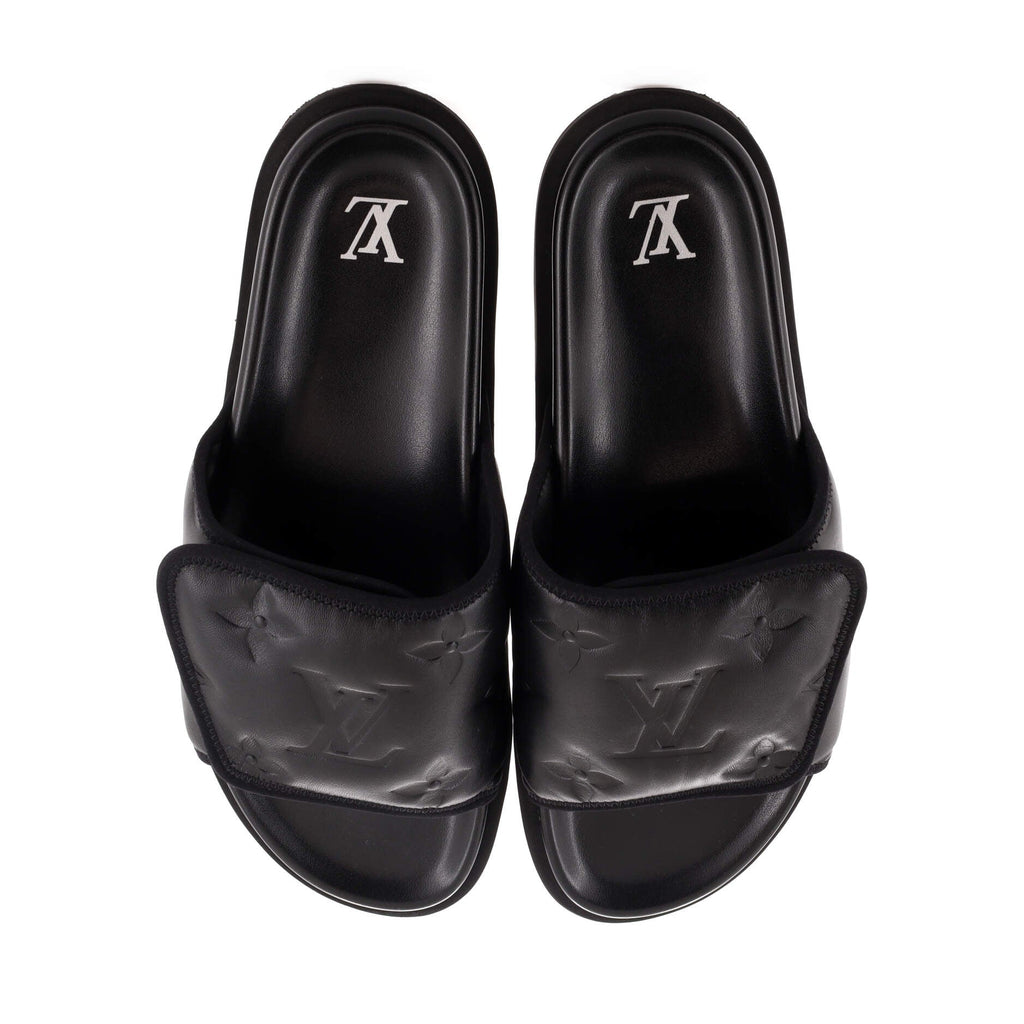 Men's Miami Mule Sandals Monogram Embossed Leather