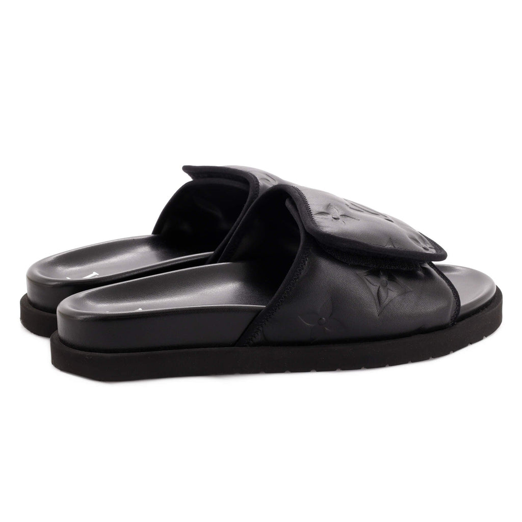 Men's Miami Mule Sandals Monogram Embossed Leather