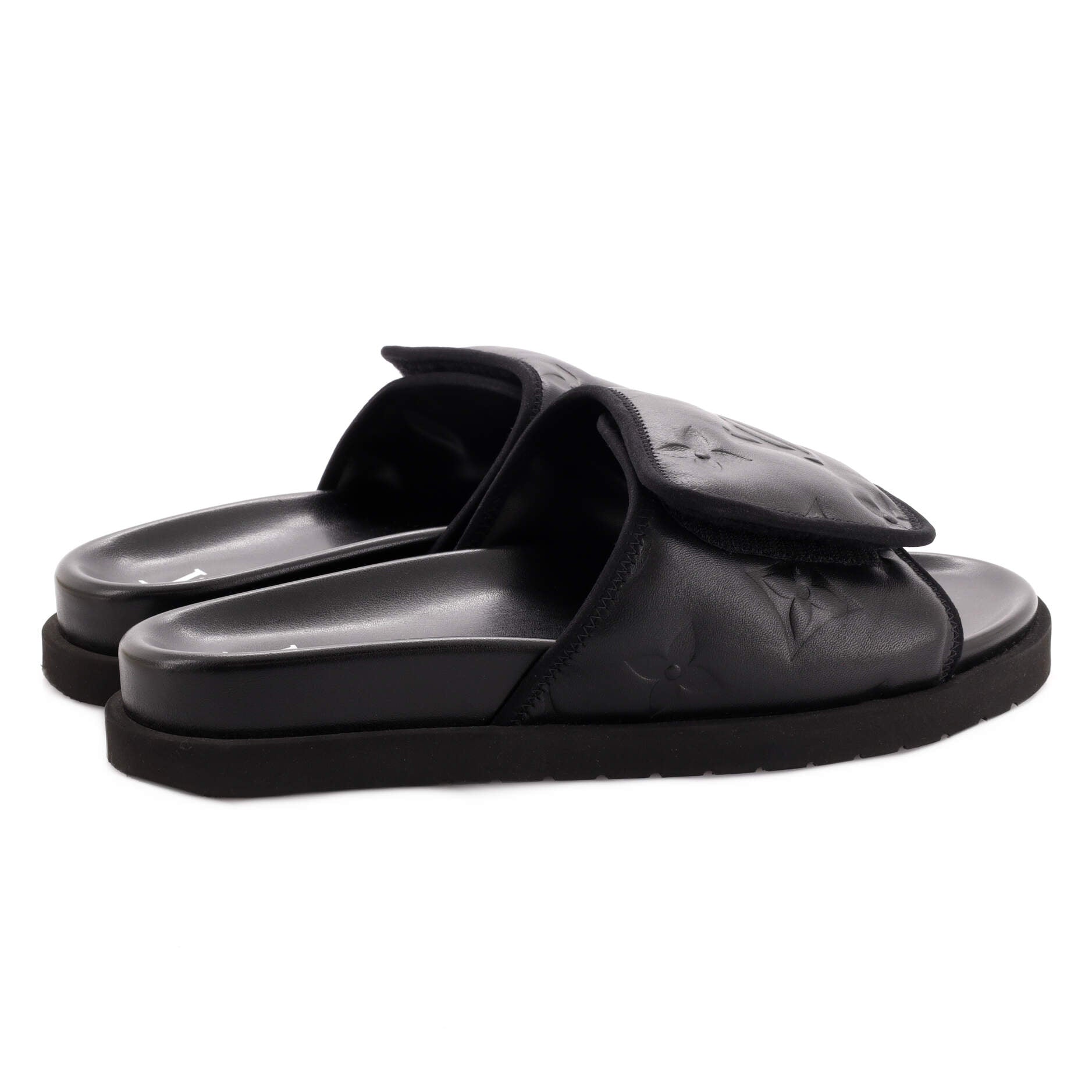 Men's Miami Mule Sandals Monogram Embossed Leather