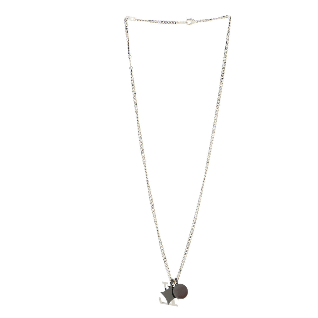 LV Instinct Pendant Necklace Metal and Crystal